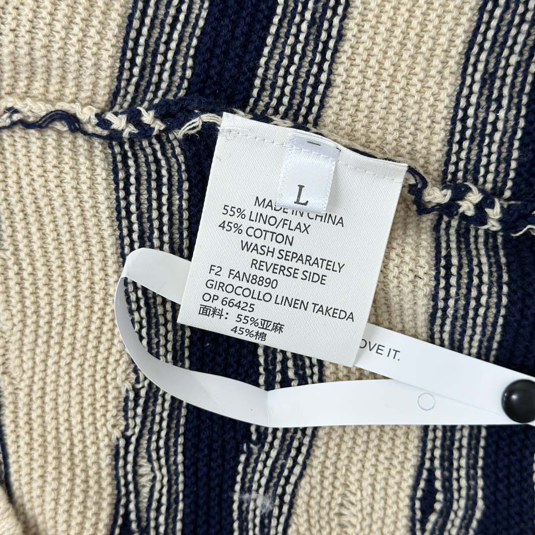 Bottega Veneta Men's Red Distorted Stripe Linen & Cotton Sweater  - DopestKickz