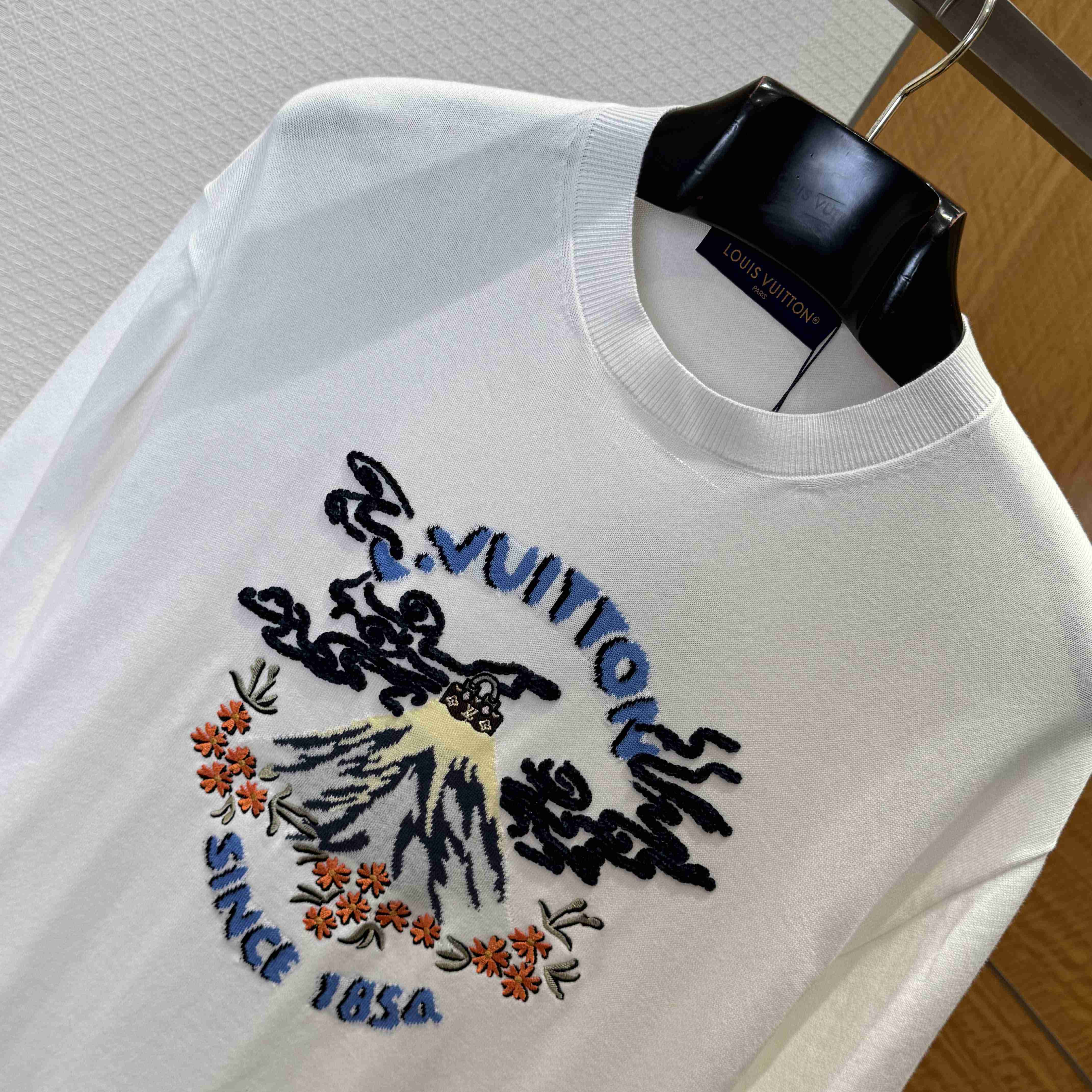 Louis Vuitton Short-Sleeved Knitted Crewneck   1AIMAU - DopestKickz