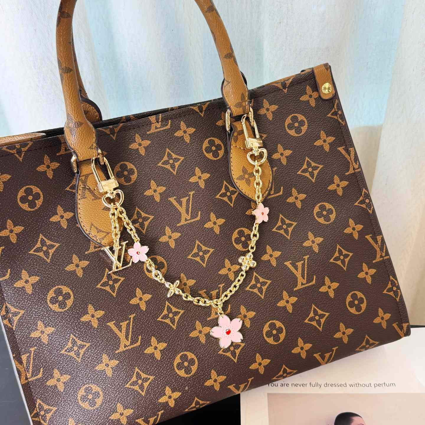Louis Vuitton LV x TM Cherry Blossom Bag Chain   M02540 - DopestKickz