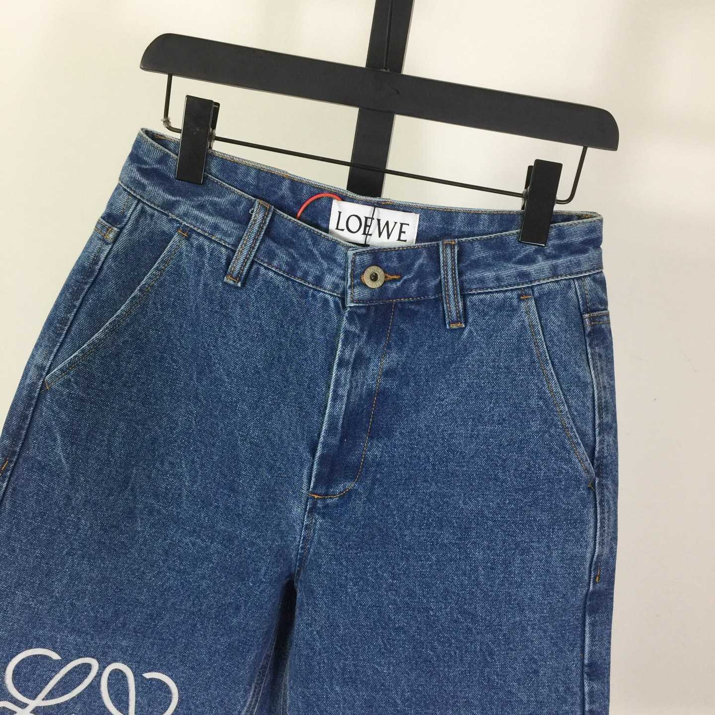 Loewe Anagram Shorts In Denim - DopestKickz