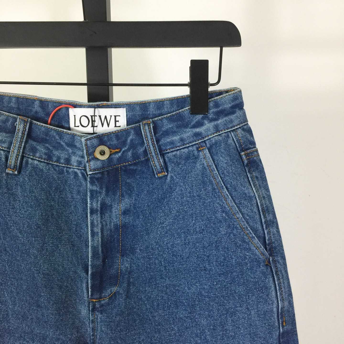 Loewe Anagram Shorts In Denim - DopestKickz