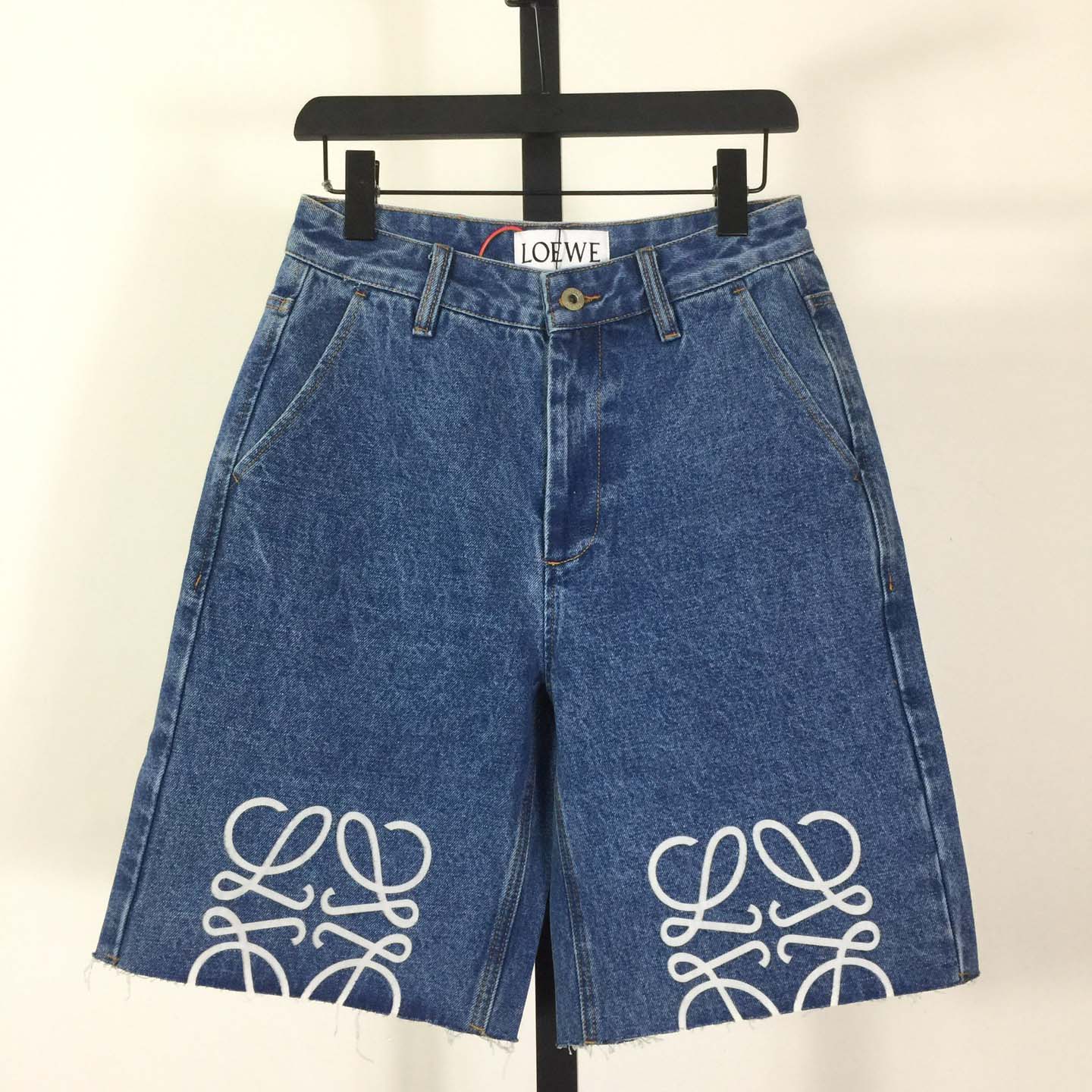 Loewe Anagram Shorts In Denim - DopestKickz