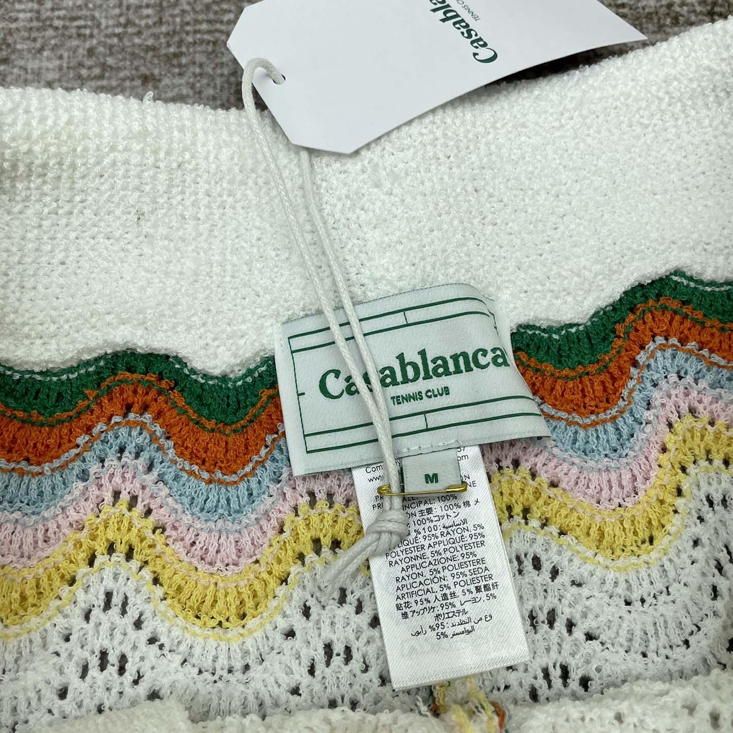 Casablanca Wavy Boucle Shorts   D0059 - DopestKickz