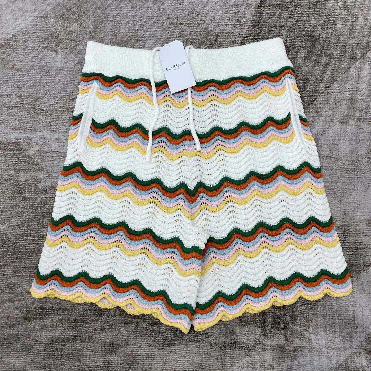 Casablanca Wavy Boucle Shorts   D0059 - DopestKickz