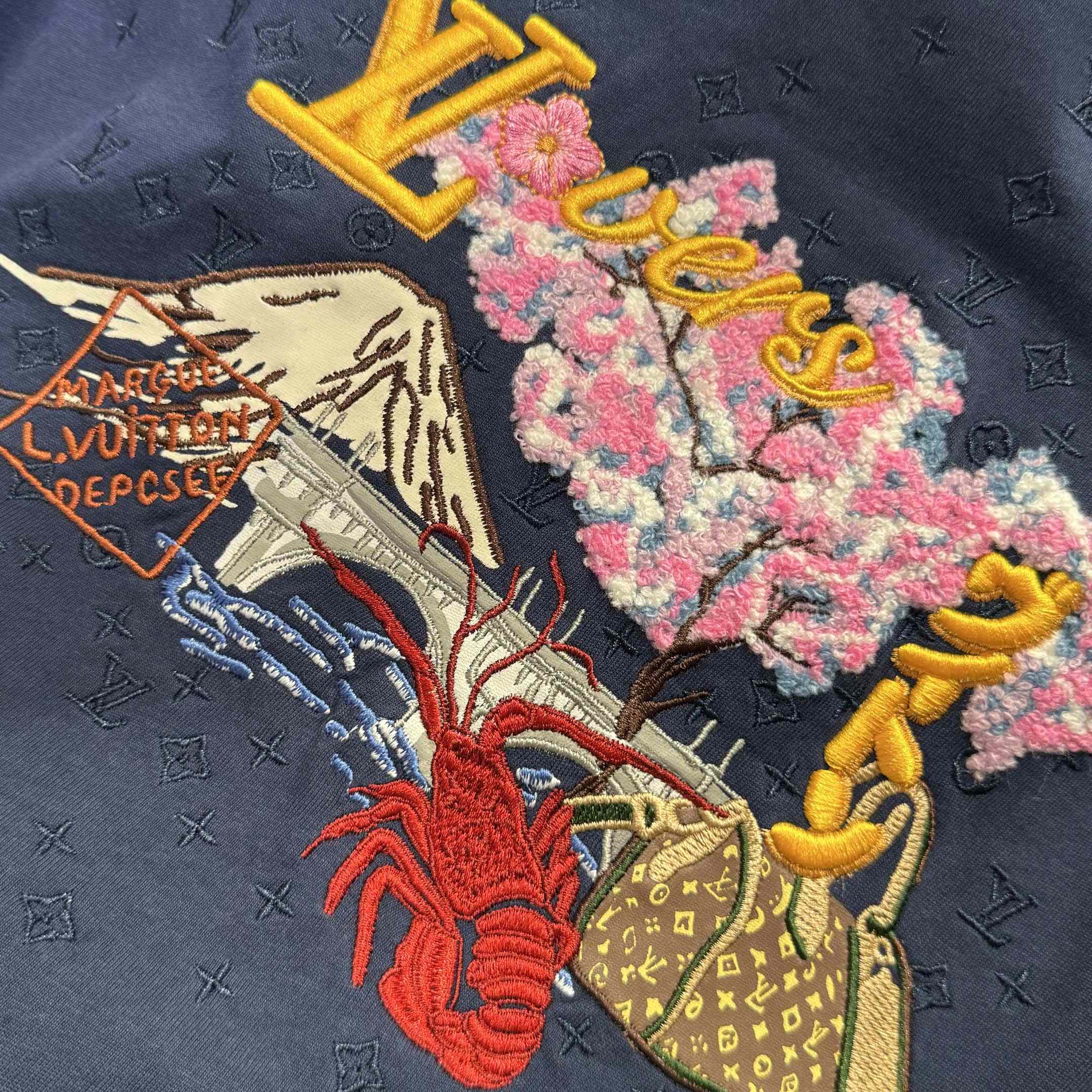 Louis Vuitton Embroidered T-Shirt   1AIMKV - DopestKickz