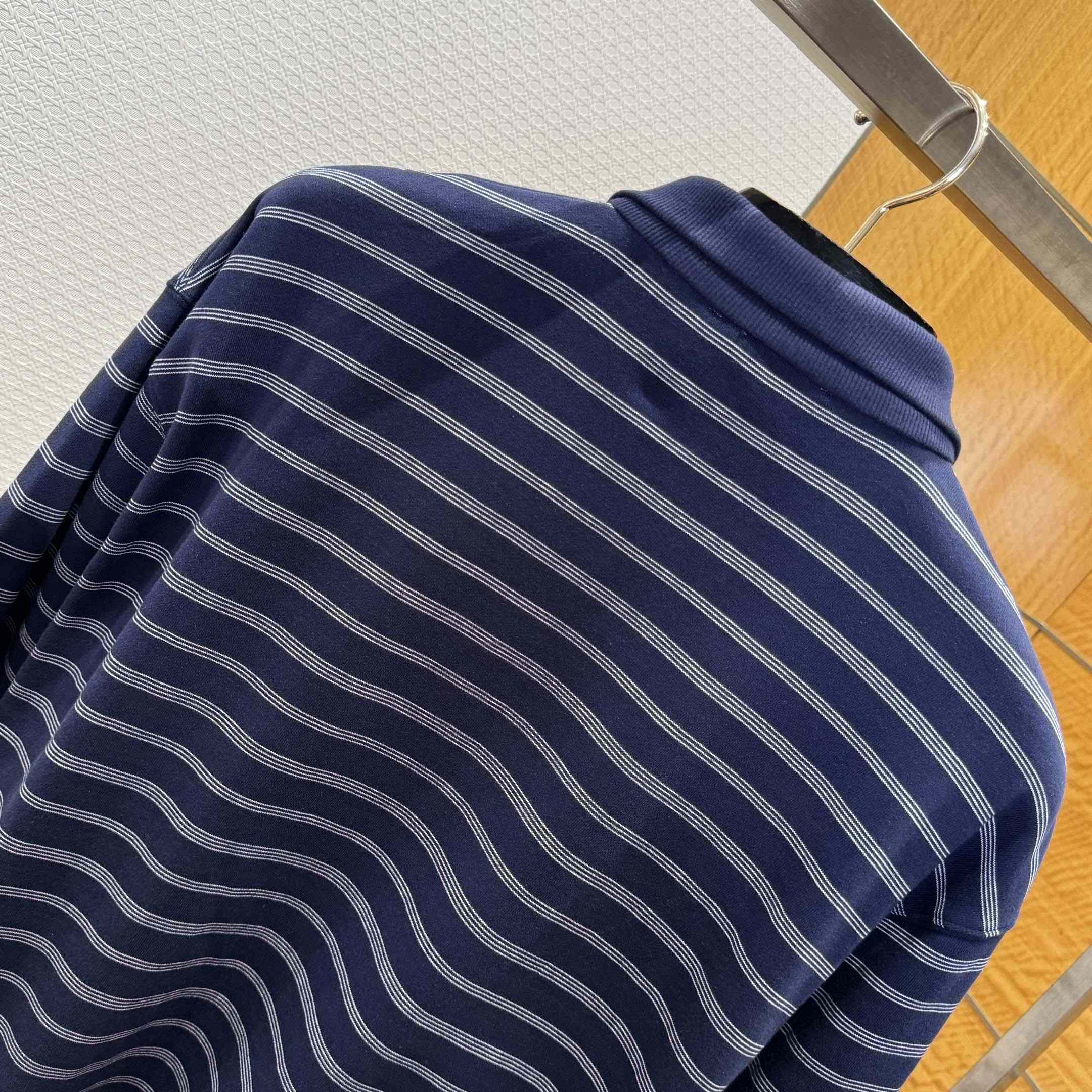 Miu Miu Striped ZIp-Up Polo Shirt - DopestKickz