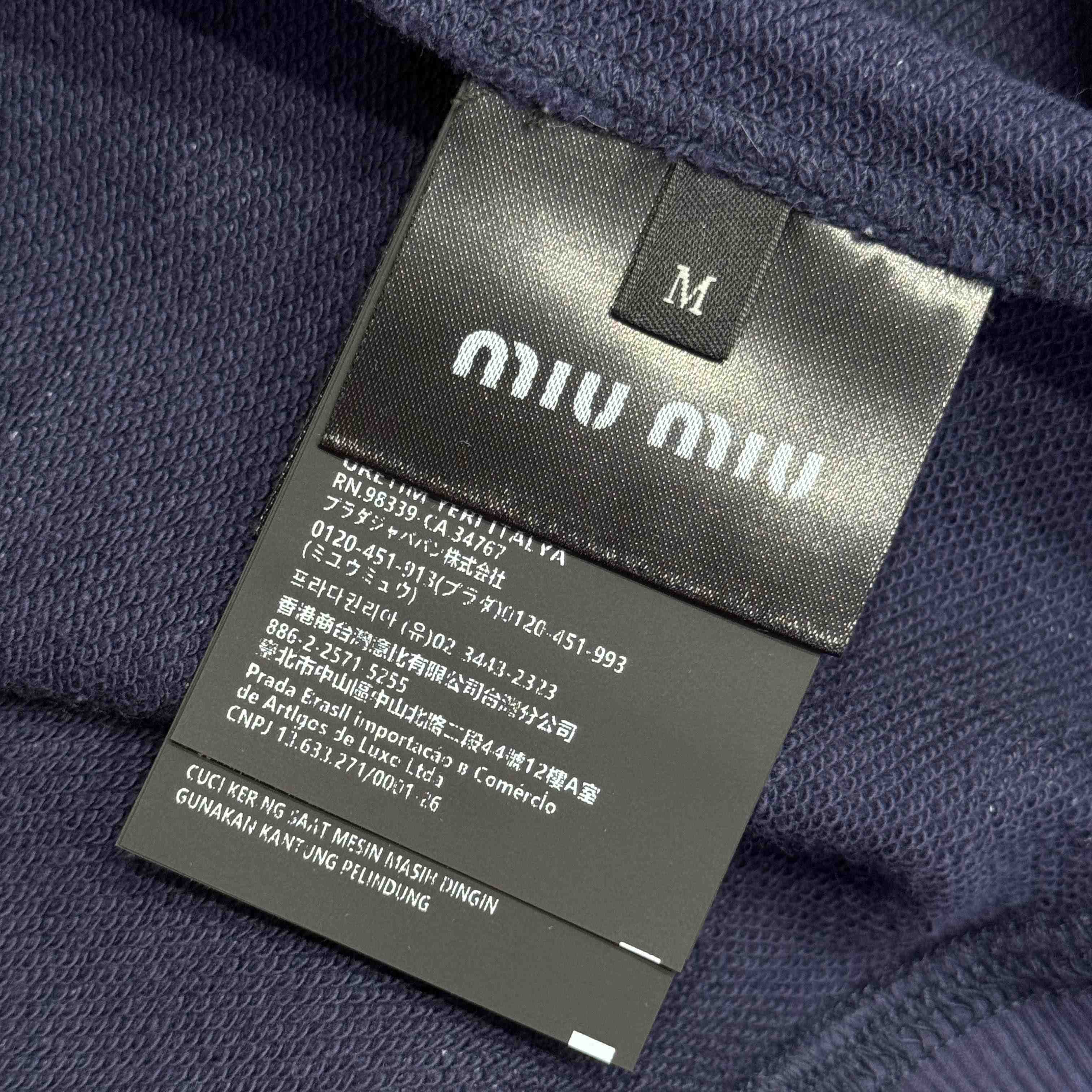 Miu Miu Striped ZIp-Up Polo Shirt - DopestKickz