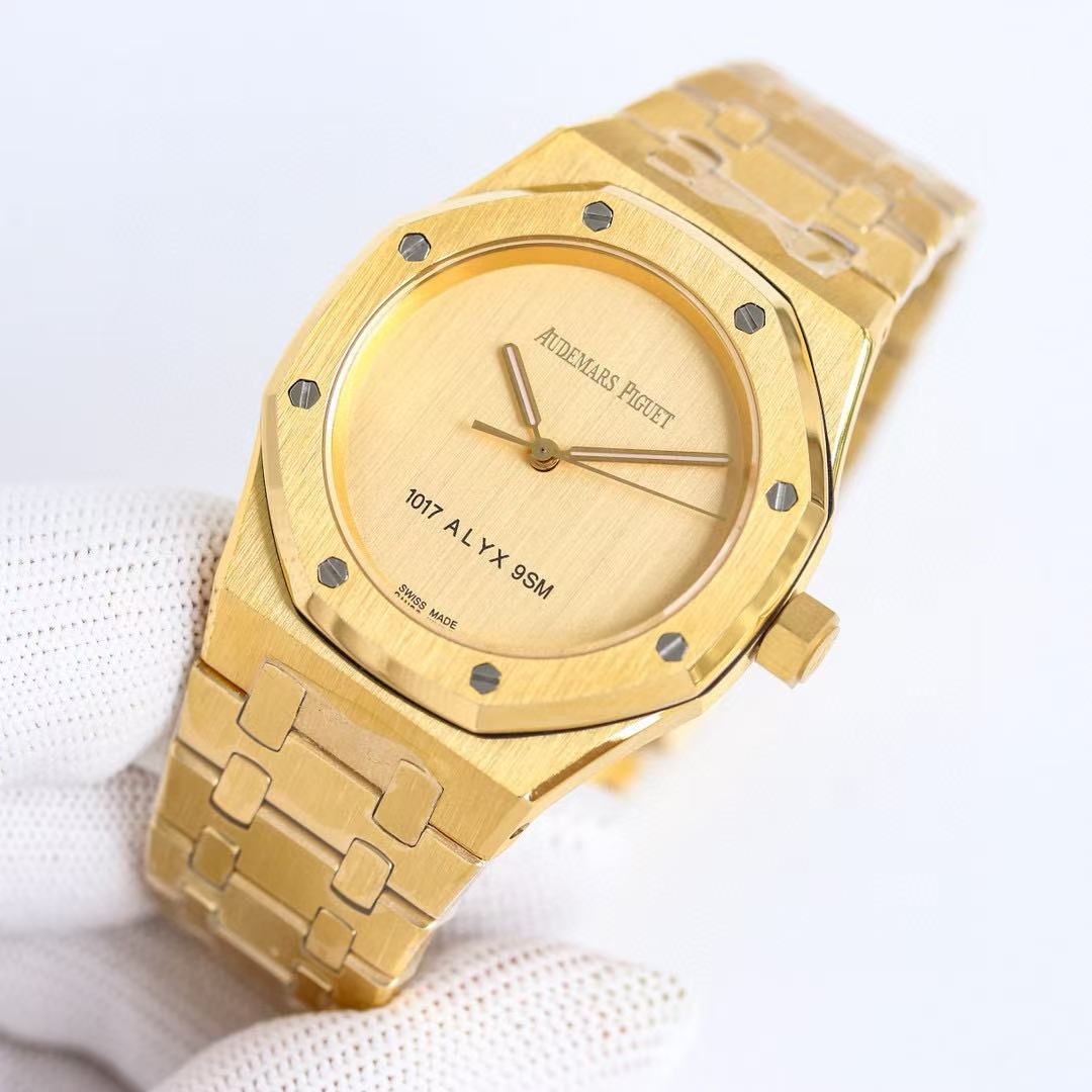 Audemars Piguet Royal Oak 15550BA Champagne Dial 1017 ALYX 9SM in Yellow Gold - DopestKickz