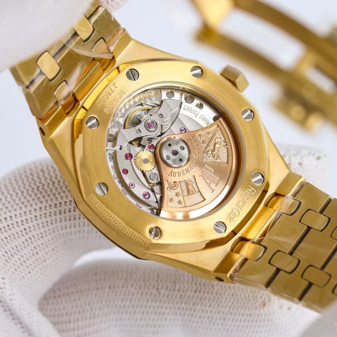 Audemars Piguet Royal Oak 15550BA Champagne Dial 1017 ALYX 9SM in Yellow Gold - DopestKickz