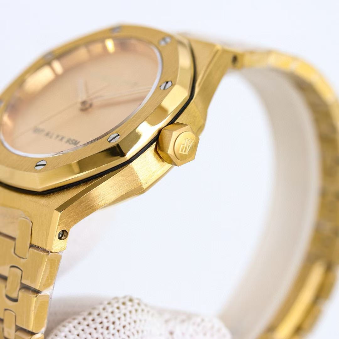 Audemars Piguet Royal Oak 15550BA Champagne Dial 1017 ALYX 9SM in Yellow Gold - DopestKickz