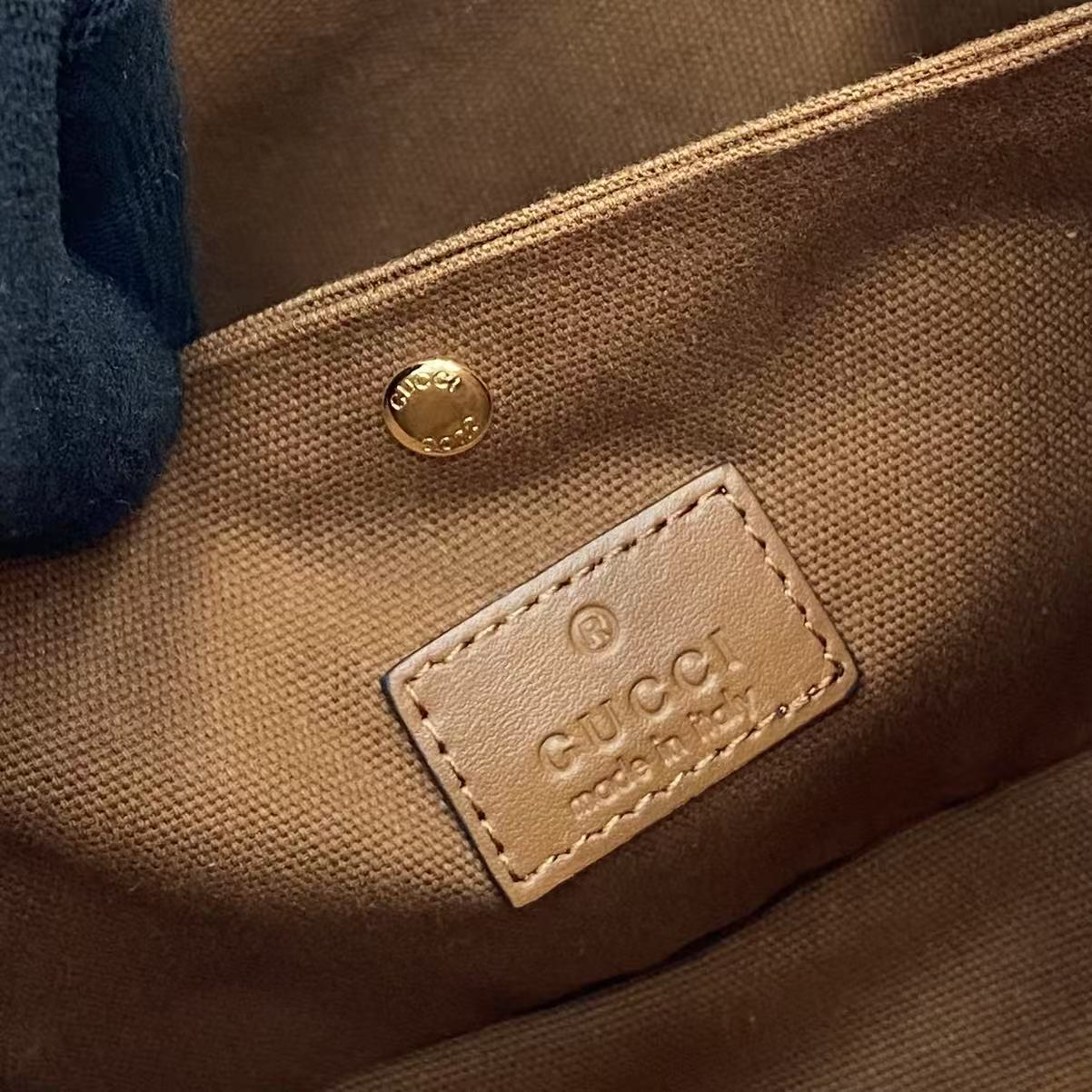 Gucci GG Emblem Small Bucket Bag  - DopestKickz