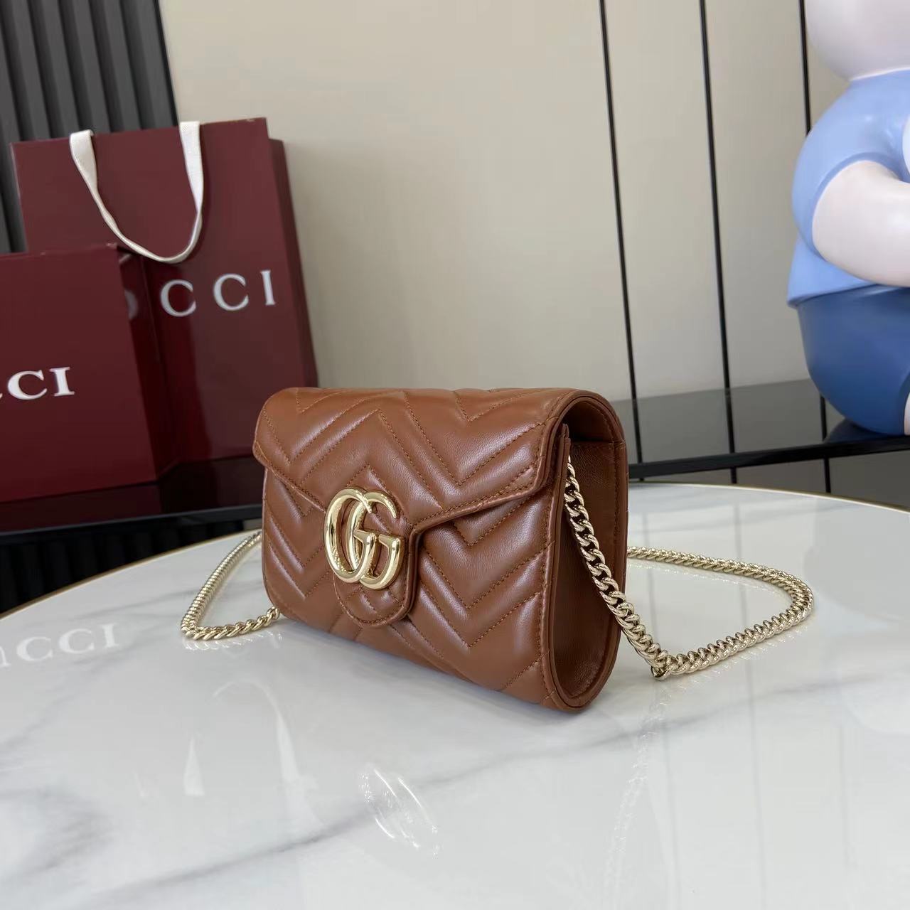 Gucci GG Marmont Wallet On Chain - DopestKickz
