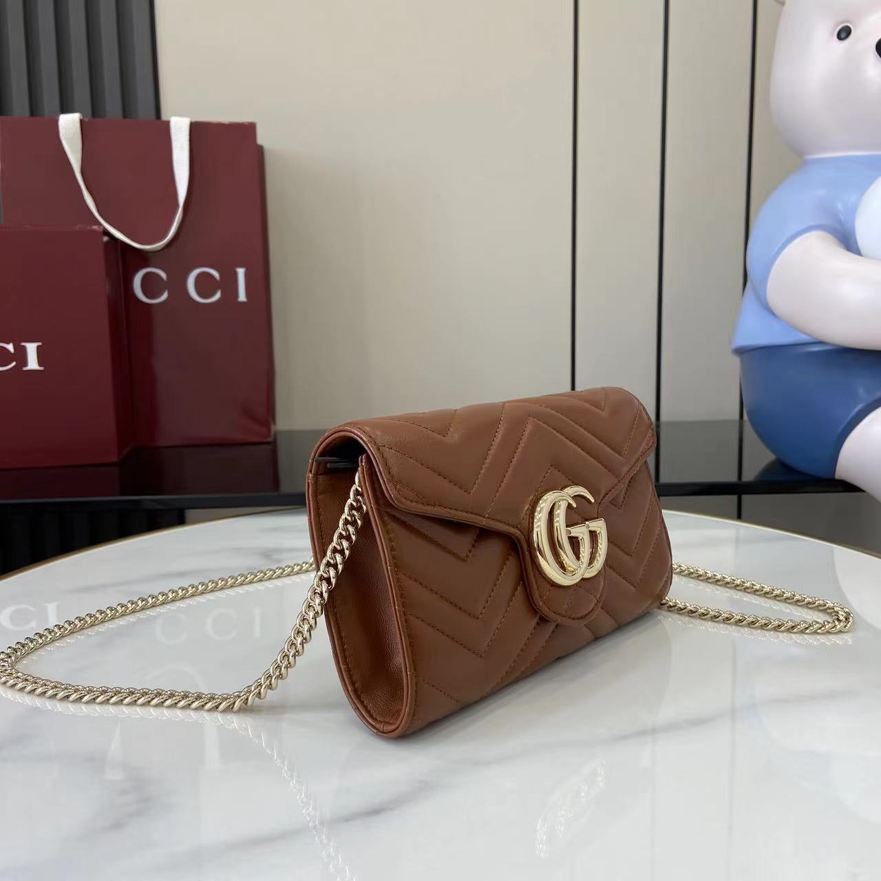 Gucci GG Marmont Wallet On Chain - DopestKickz