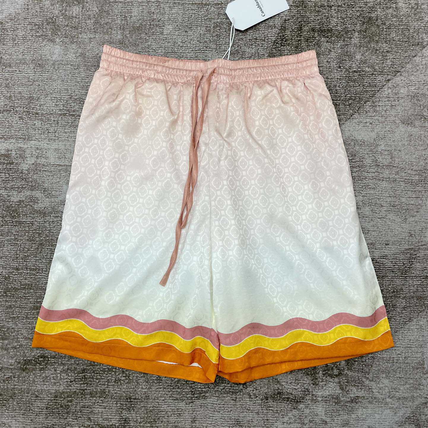 Casablanca Rainbow Monogram Silk Shorts   3451 - DopestKickz