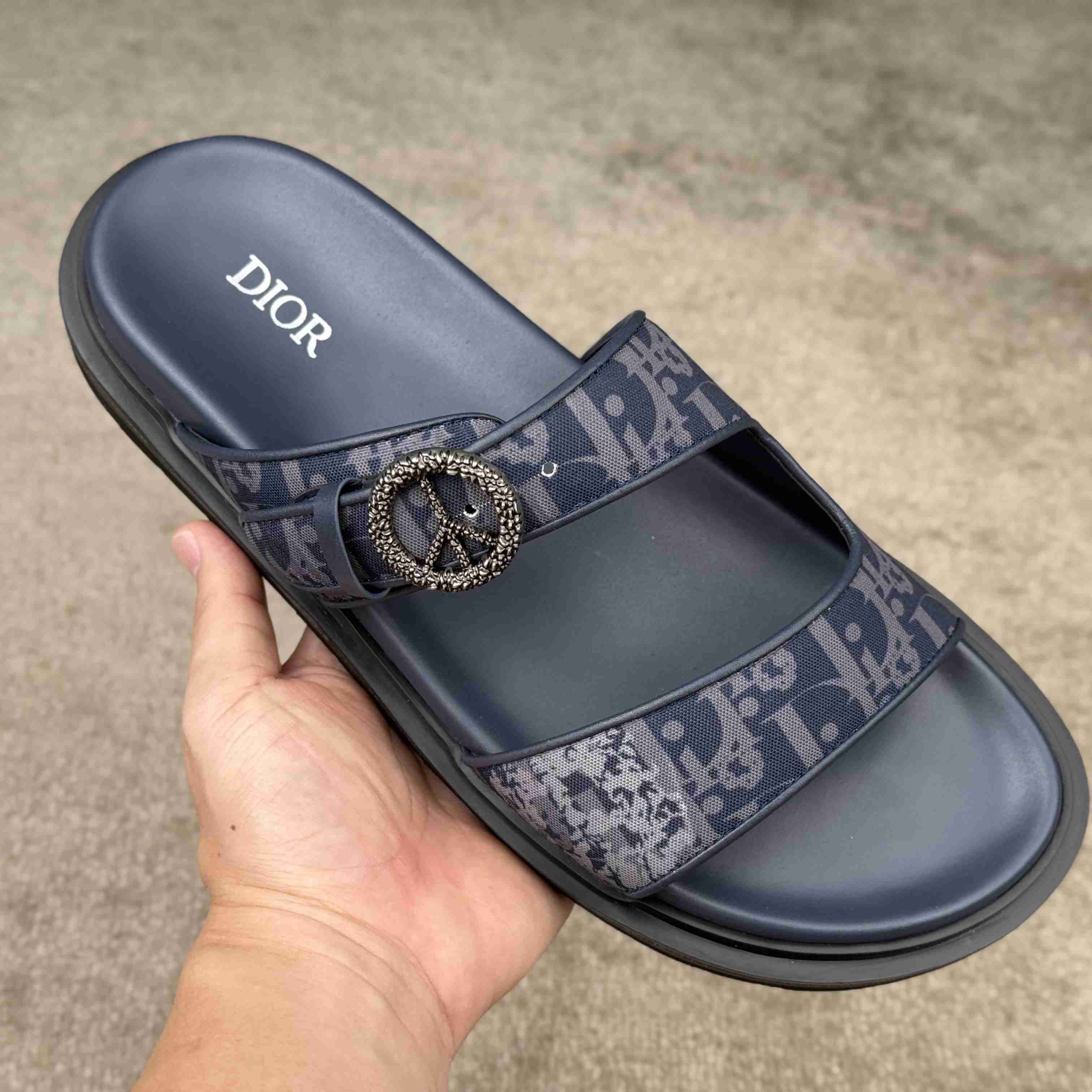 Denim Tears x Dior Aqua Sandal 'Dior Tears - Peace Sign' - DopestKickz