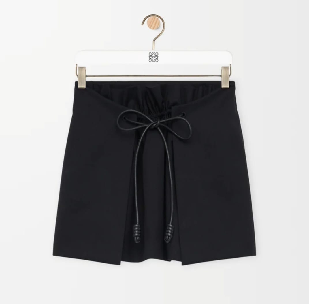 Loewe Logo Cotton And Wool Maxi Skirt - DopestKickz