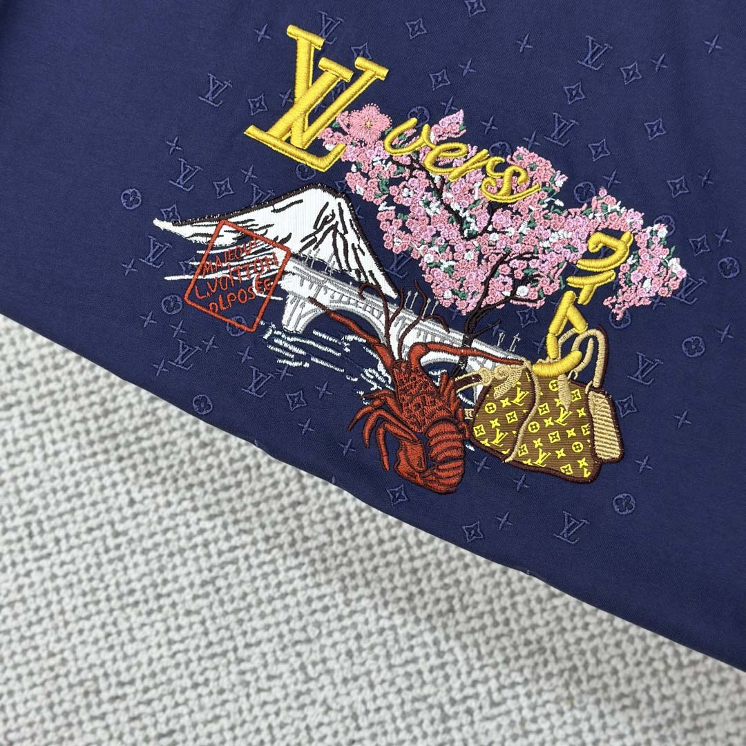 Louis Vuitton Embroidered T-Shirt   1AIMKV - DopestKickz
