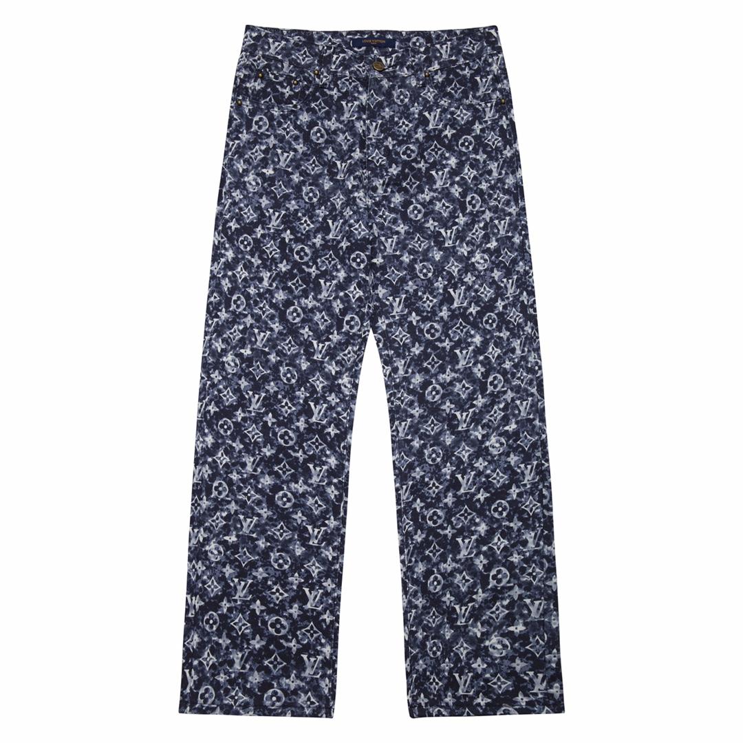 Louis Vuitton Monogram Denim Pants - DopestKickz