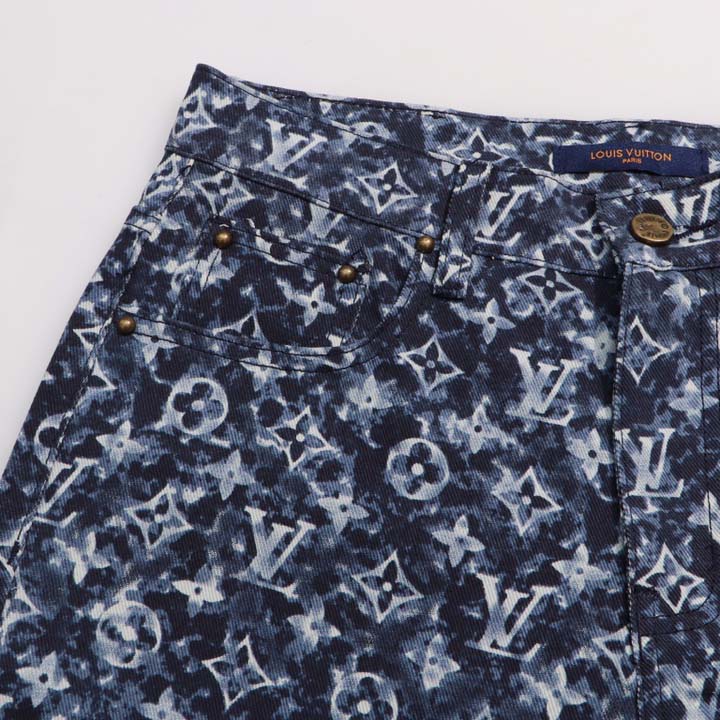 Louis Vuitton Monogram Denim Pants - DopestKickz