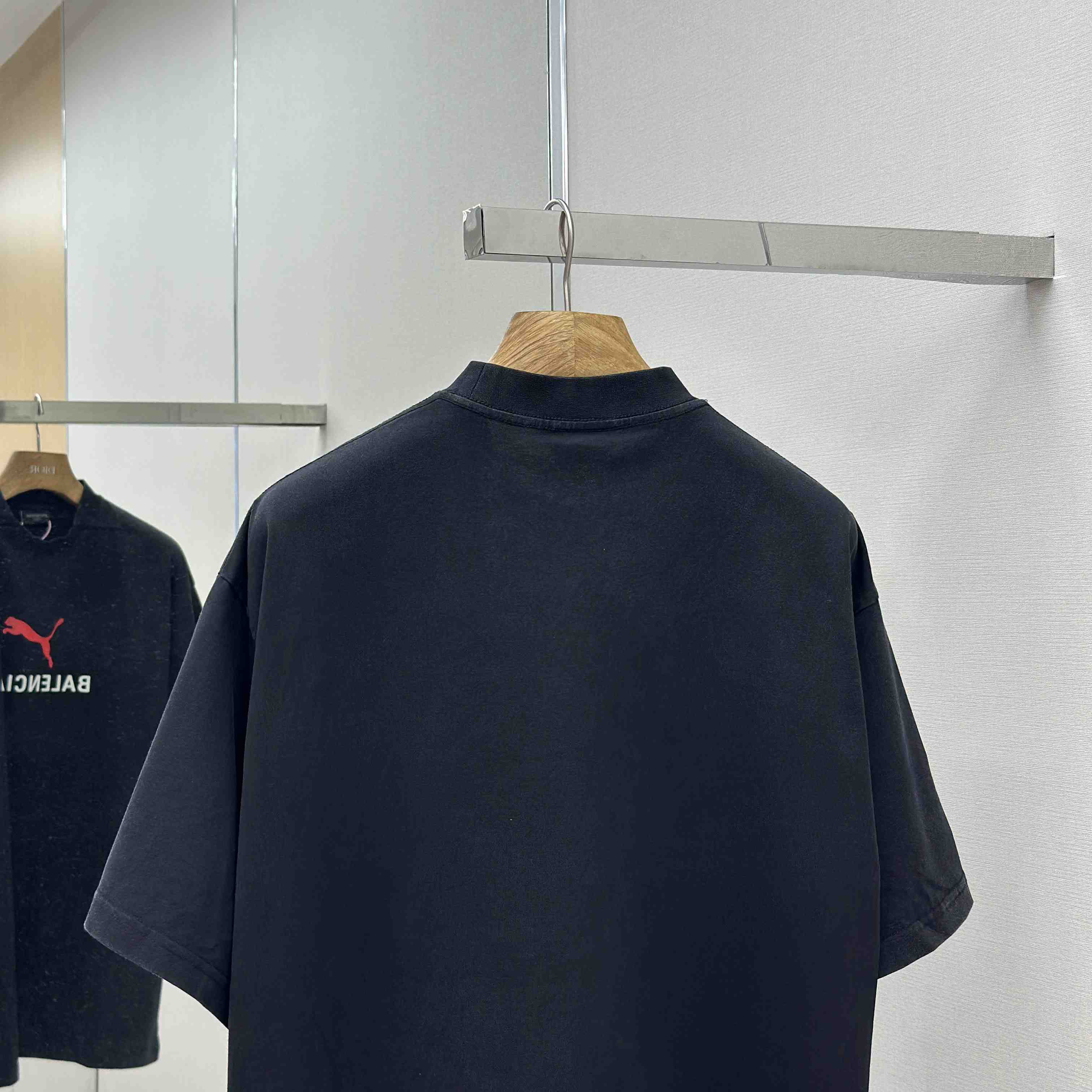 Balenciaga I PUMA Oversized T-Shirt in faded washed black dry jersey - DopestKickz