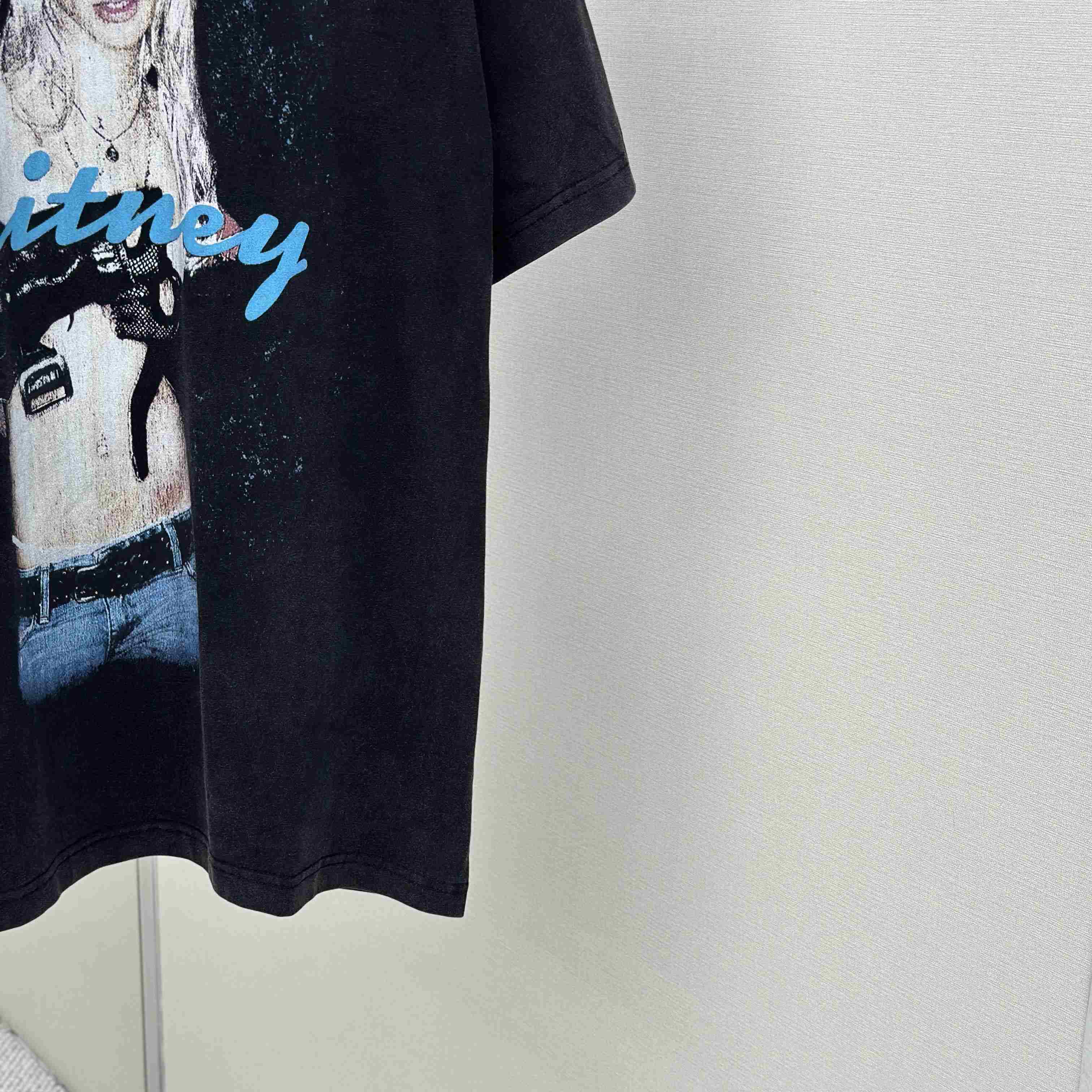 Balenciaga Music | Britney Spears Series Oversized T-Shirt In Faded Black - DopestKickz