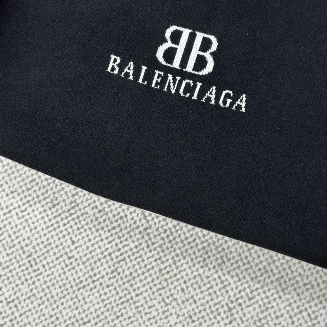 Balenciaga Crewneck Sweater In Black And White Wool Knit - DopestKickz