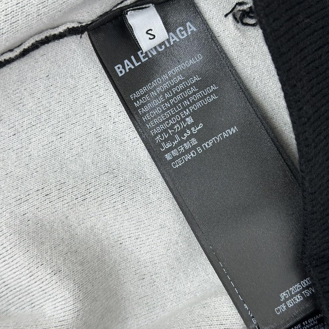 Balenciaga Crewneck Sweater In Black And White Wool Knit - DopestKickz