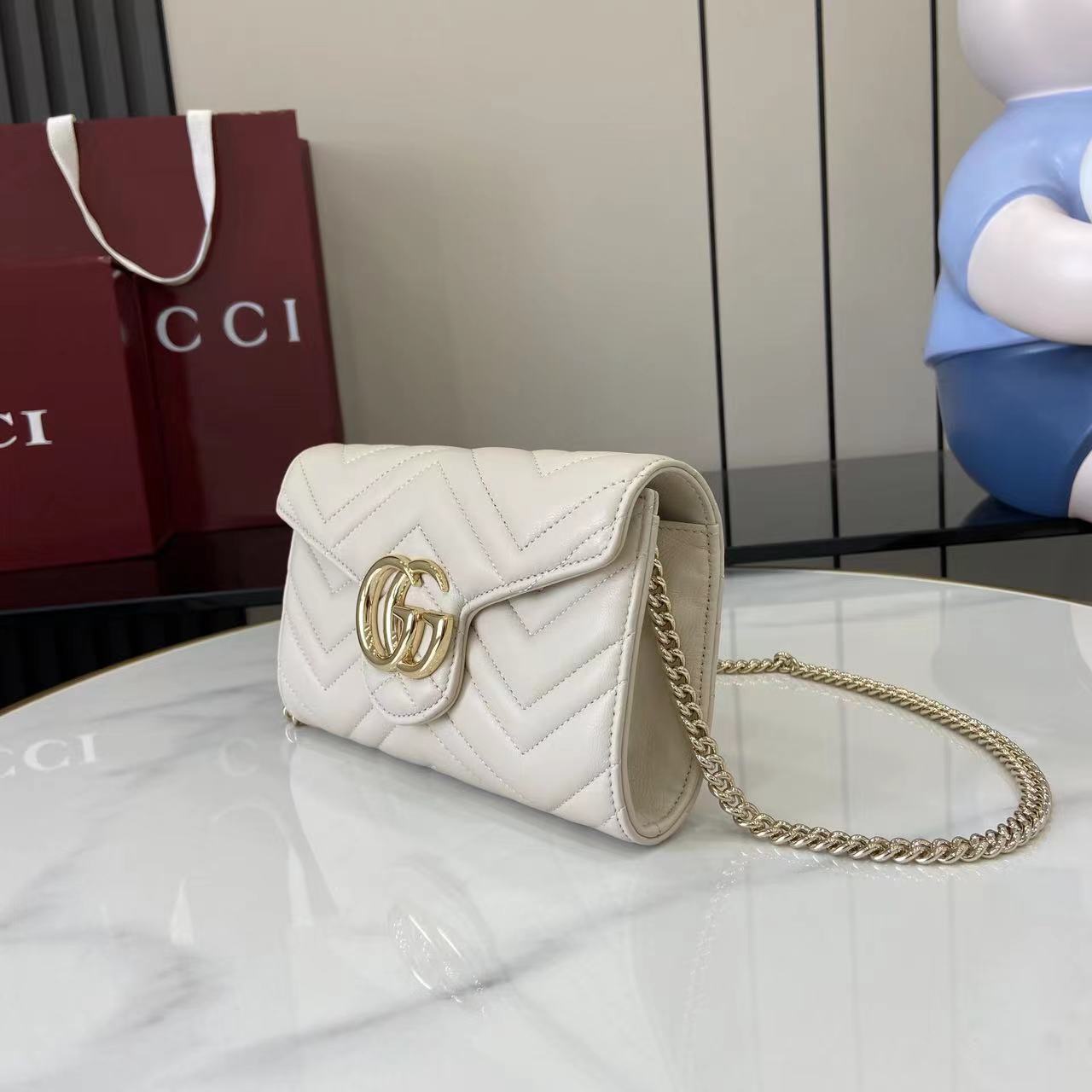 Gucci GG Marmont Wallet On Chain - DopestKickz