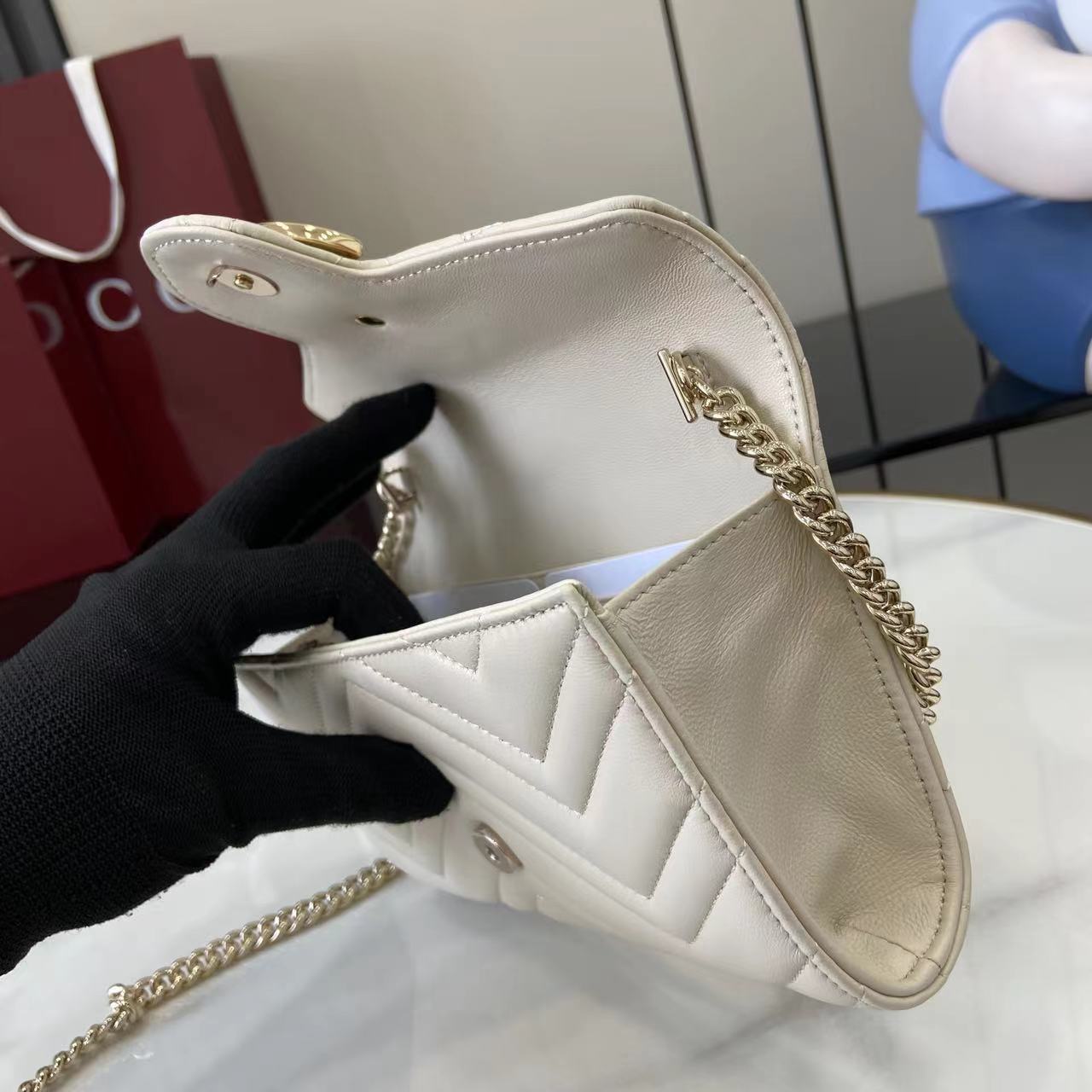 Gucci GG Marmont Wallet On Chain - DopestKickz