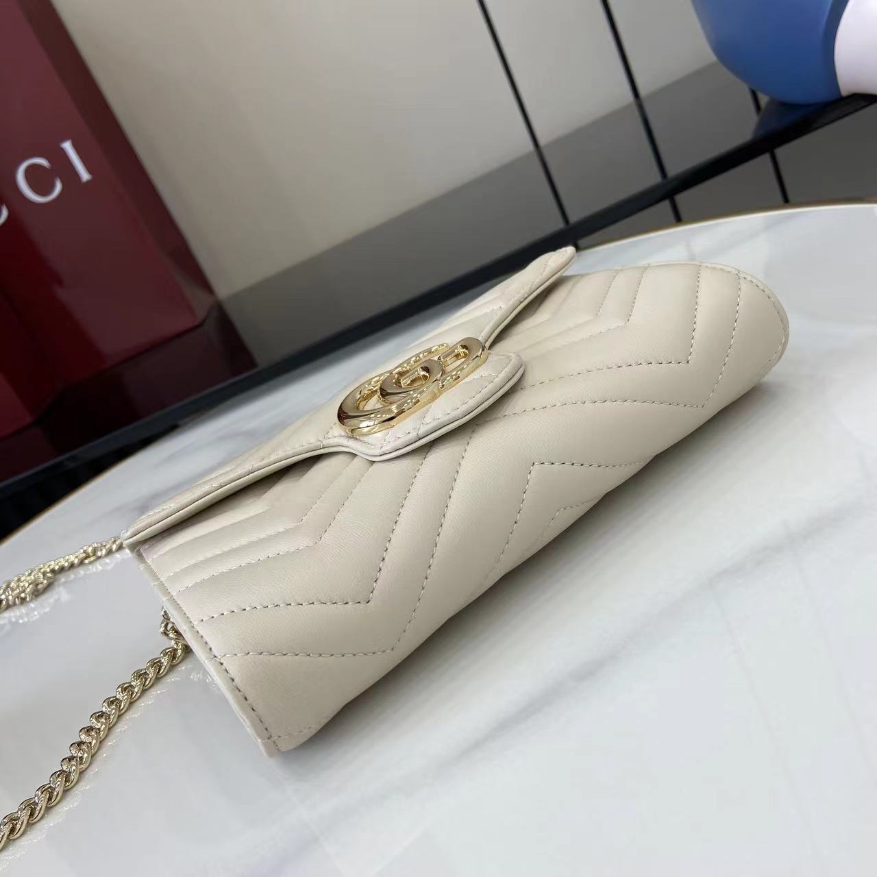Gucci GG Marmont Wallet On Chain - DopestKickz