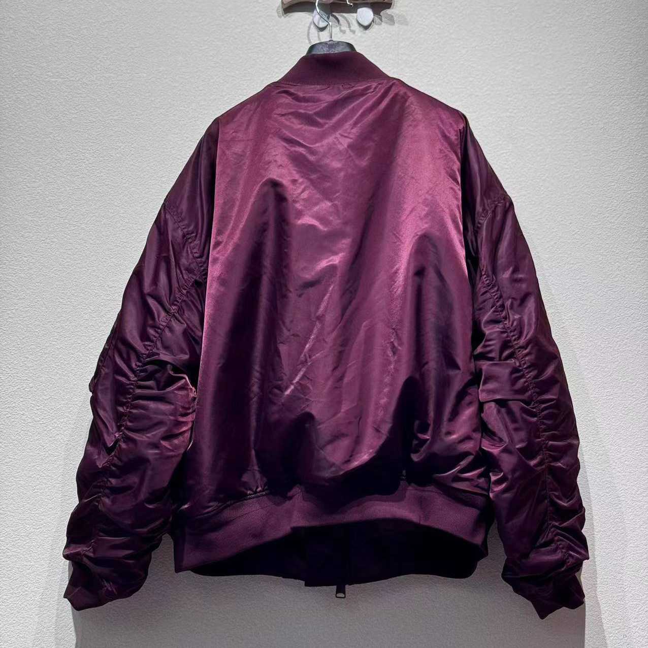 Balenciaga Bomber Jacket Large Fit In Dark Purple - DopestKickz