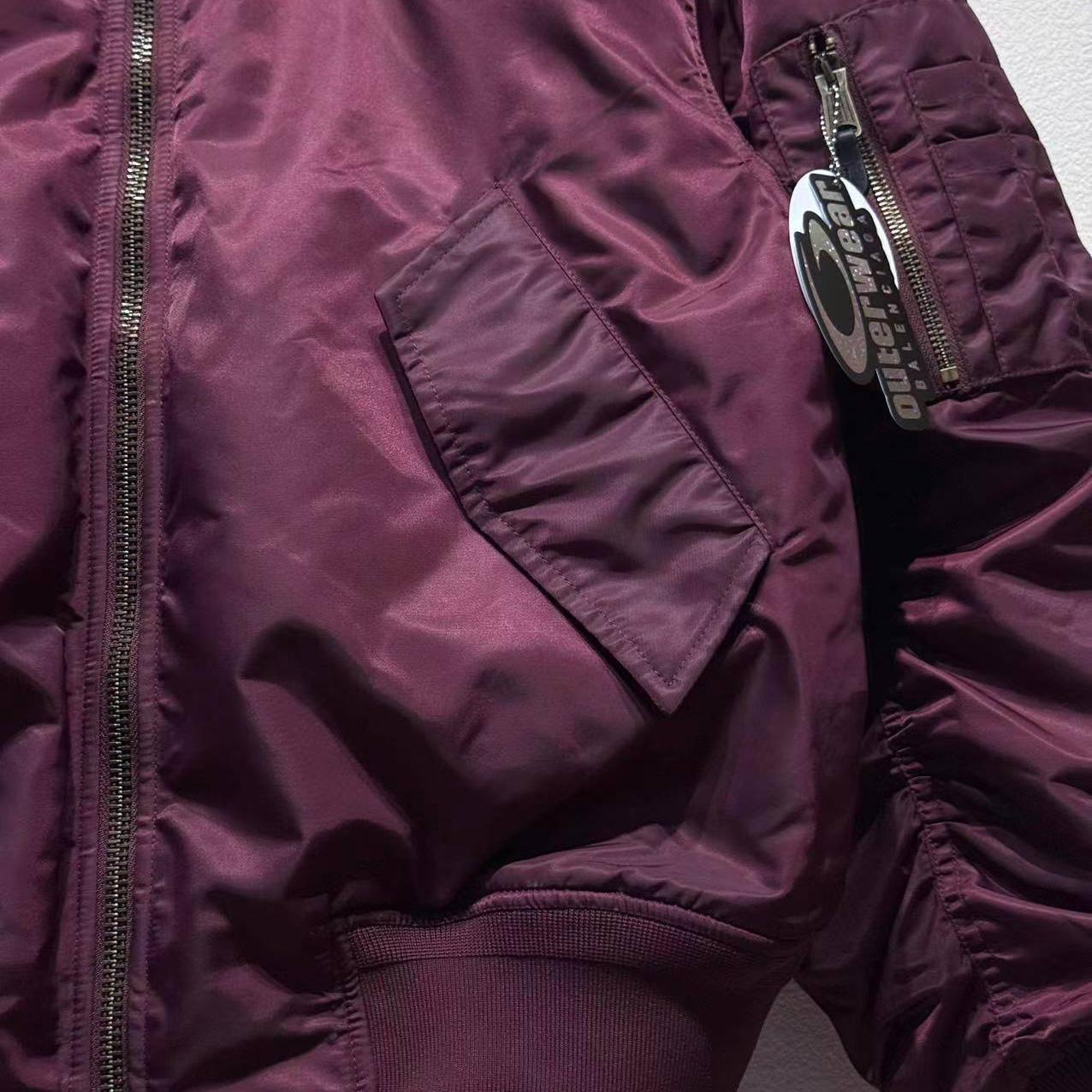 Balenciaga Bomber Jacket Large Fit In Dark Purple - DopestKickz