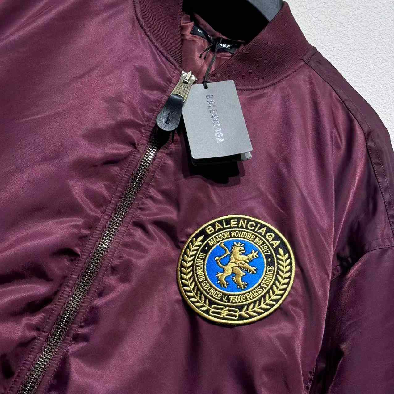 Balenciaga Bomber Jacket Large Fit In Dark Purple - DopestKickz