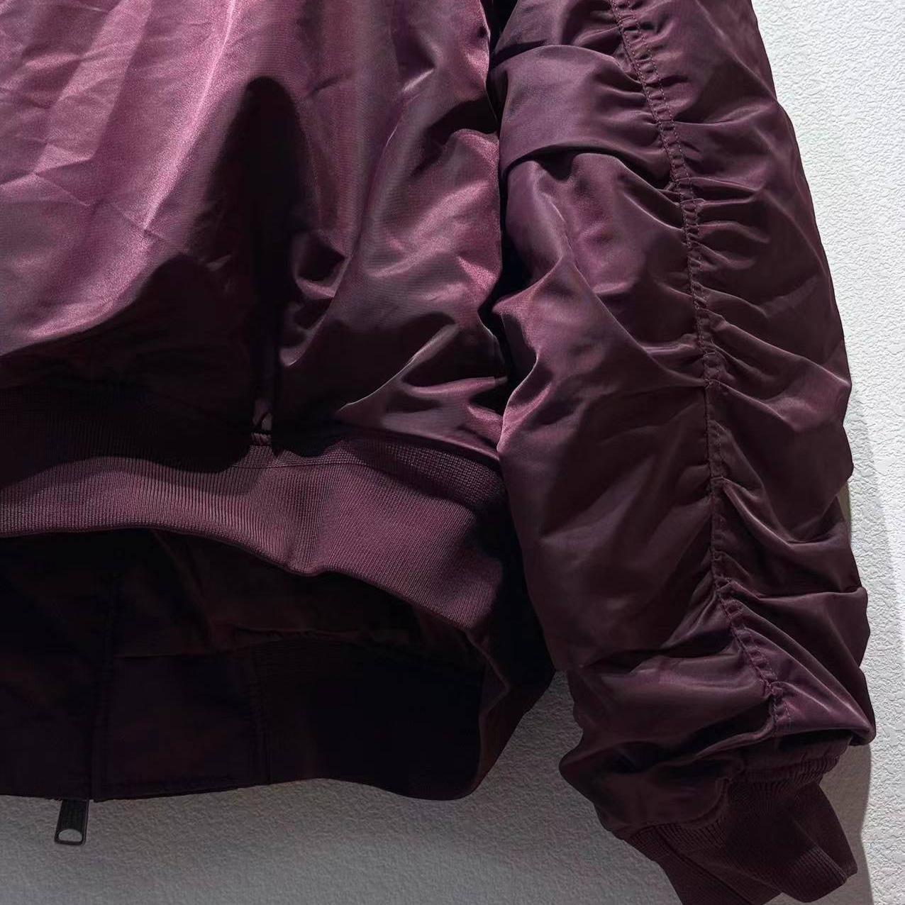 Balenciaga Bomber Jacket Large Fit In Dark Purple - DopestKickz