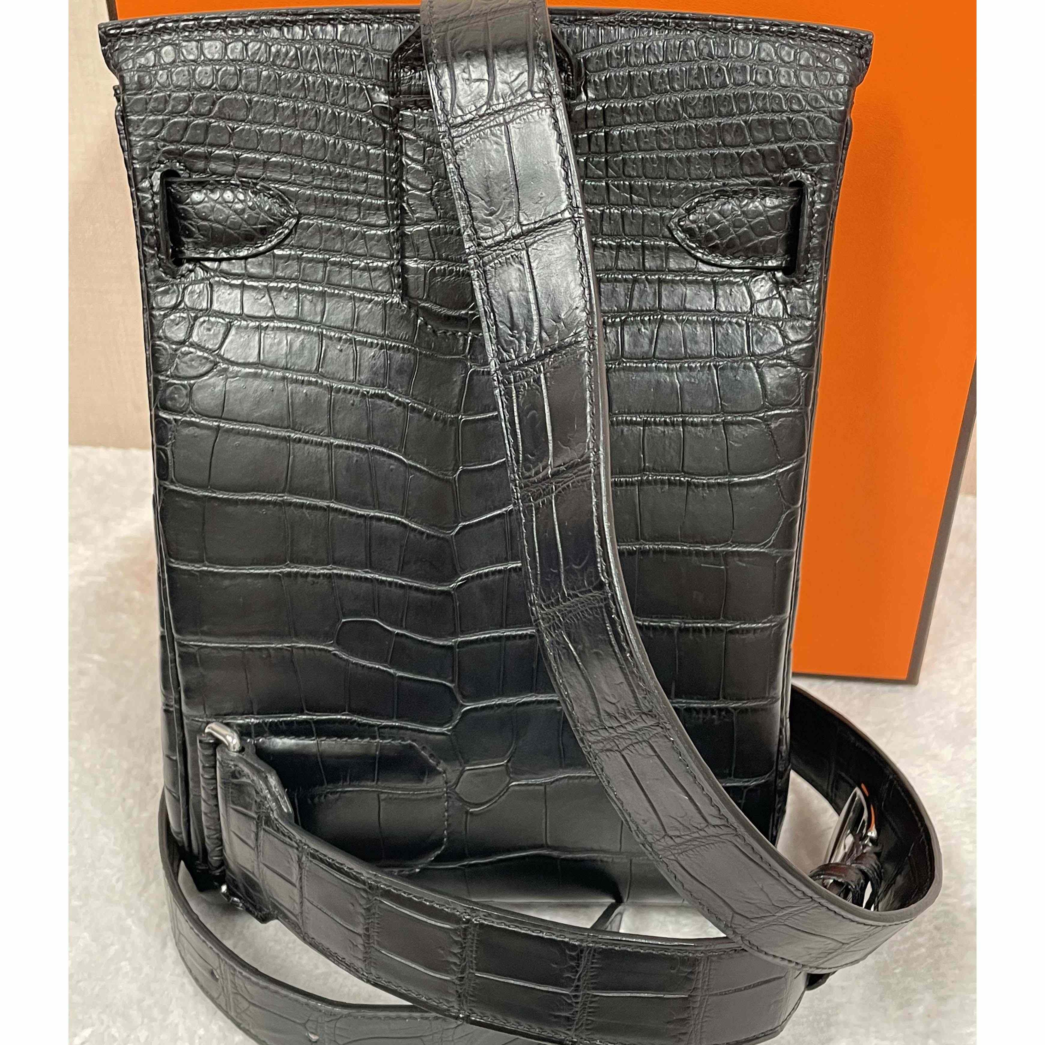 Hermes Hac-a-Dos Beton Croco PHW - DopestKickz