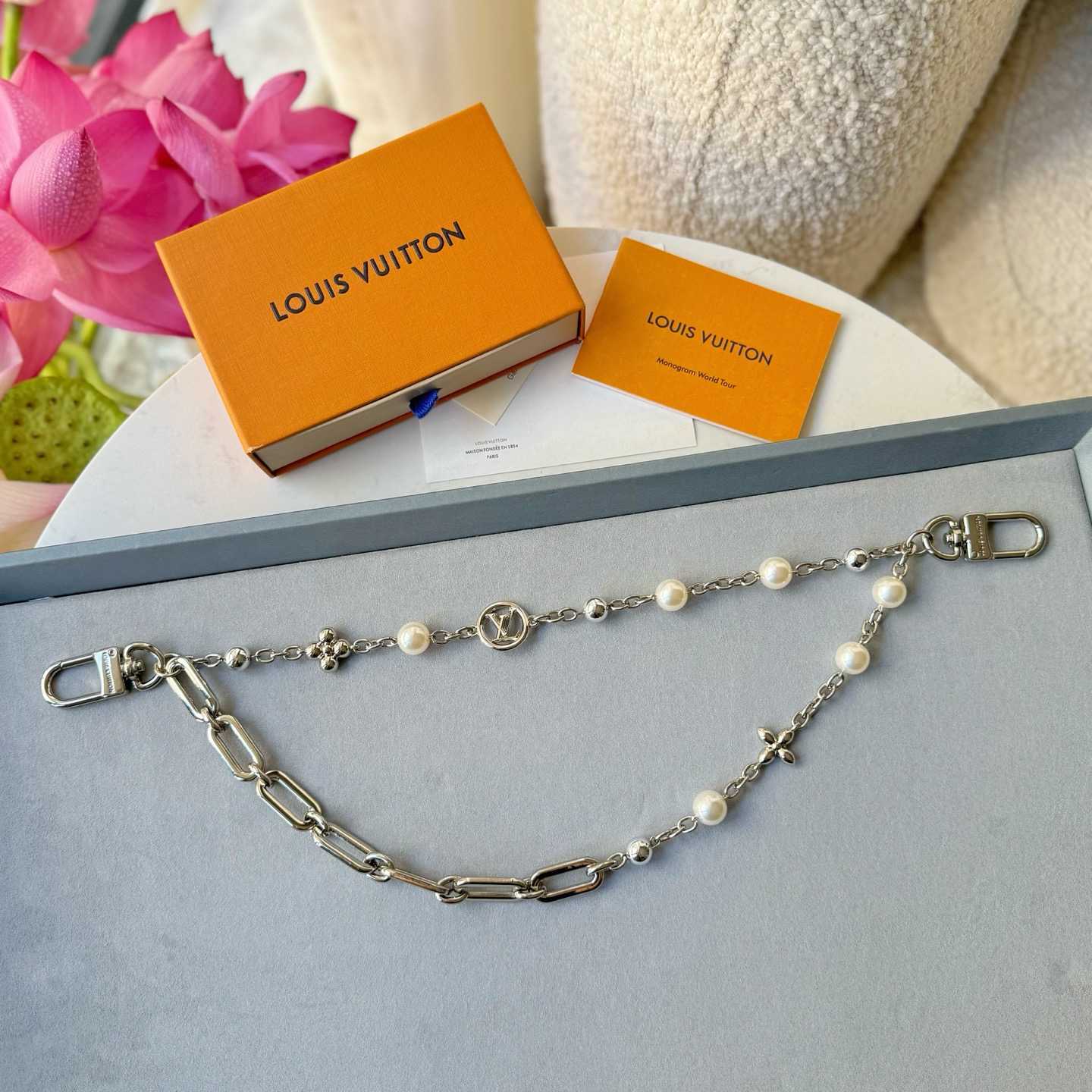 Louis Vuitton Midnight Pearl Chain Bag Charm   M02758 - DopestKickz