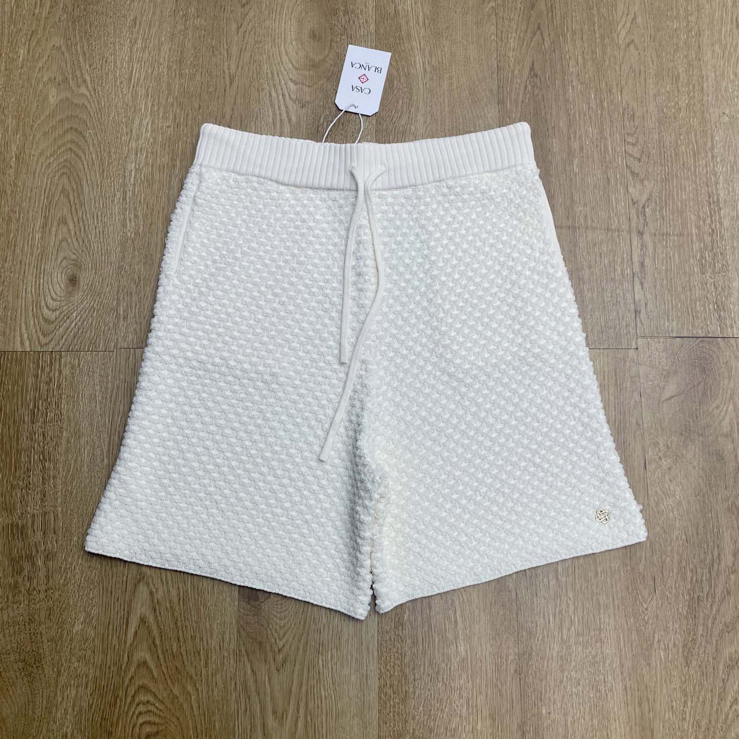 Casablanca Textured Cotton Drawstring Shorts   D0092 - DopestKickz