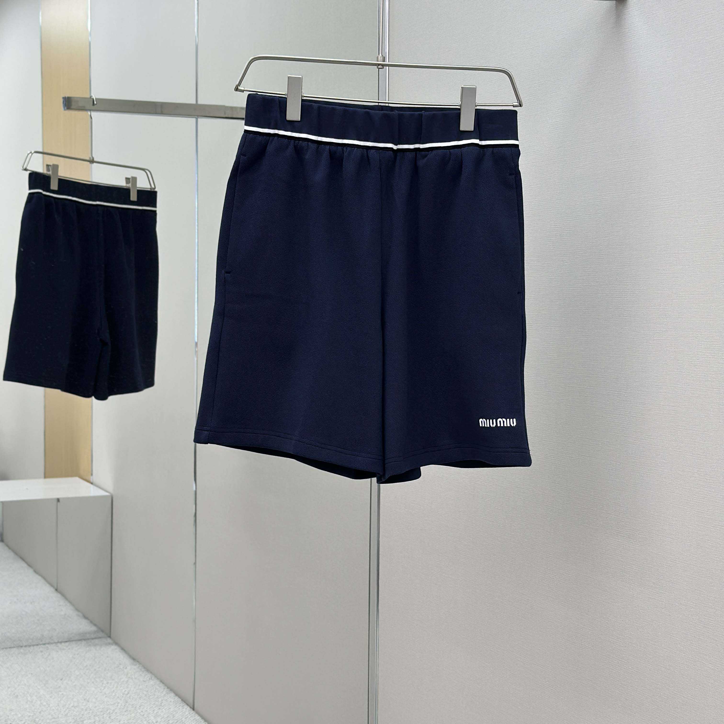 Miu Miu Bonded Piqué And Technical Jersey Bermudas - DopestKickz