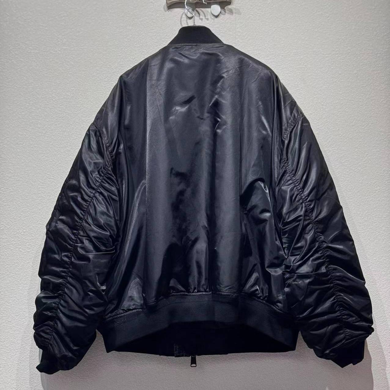 Balenciaga Bomber Jacket Large Fit In Black - DopestKickz