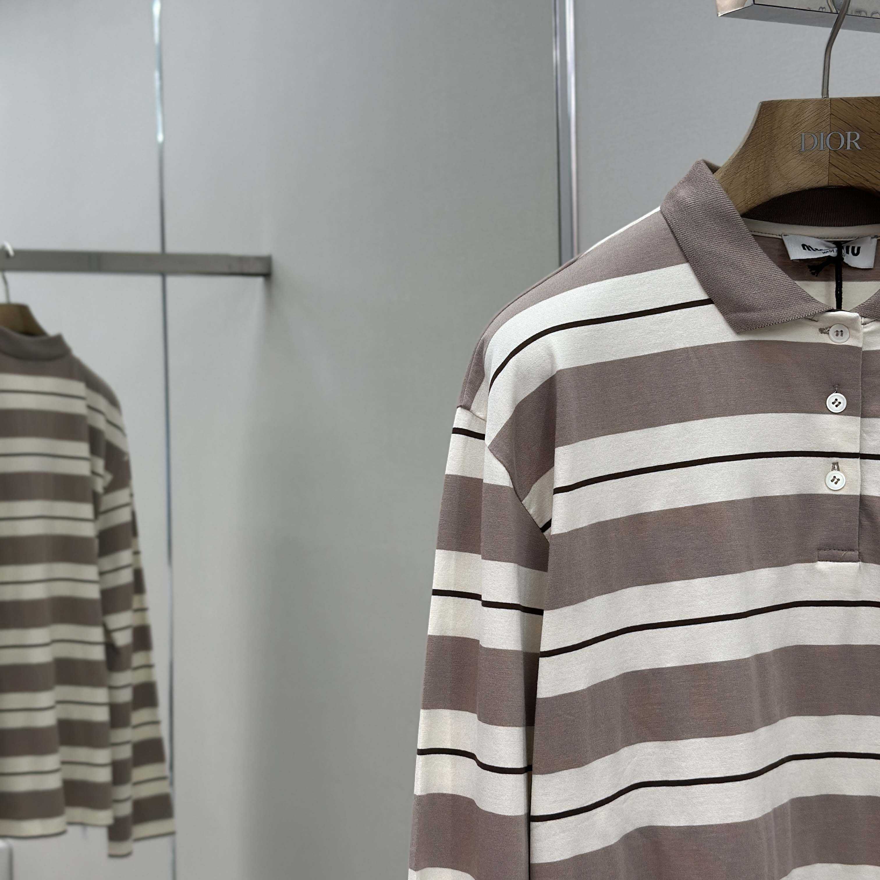 Miu Miu Striped Polo Shirt - DopestKickz