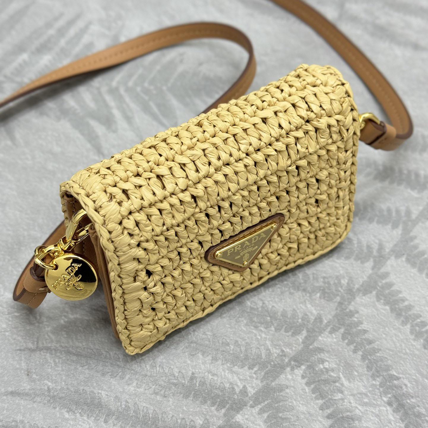 Prada Crochet Card Holder With Shoulder Strap - DopestKickz