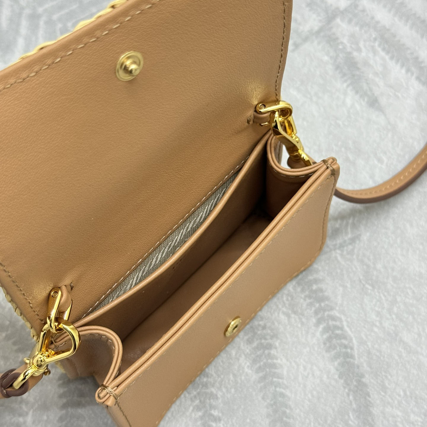 Prada Crochet Card Holder With Shoulder Strap - DopestKickz