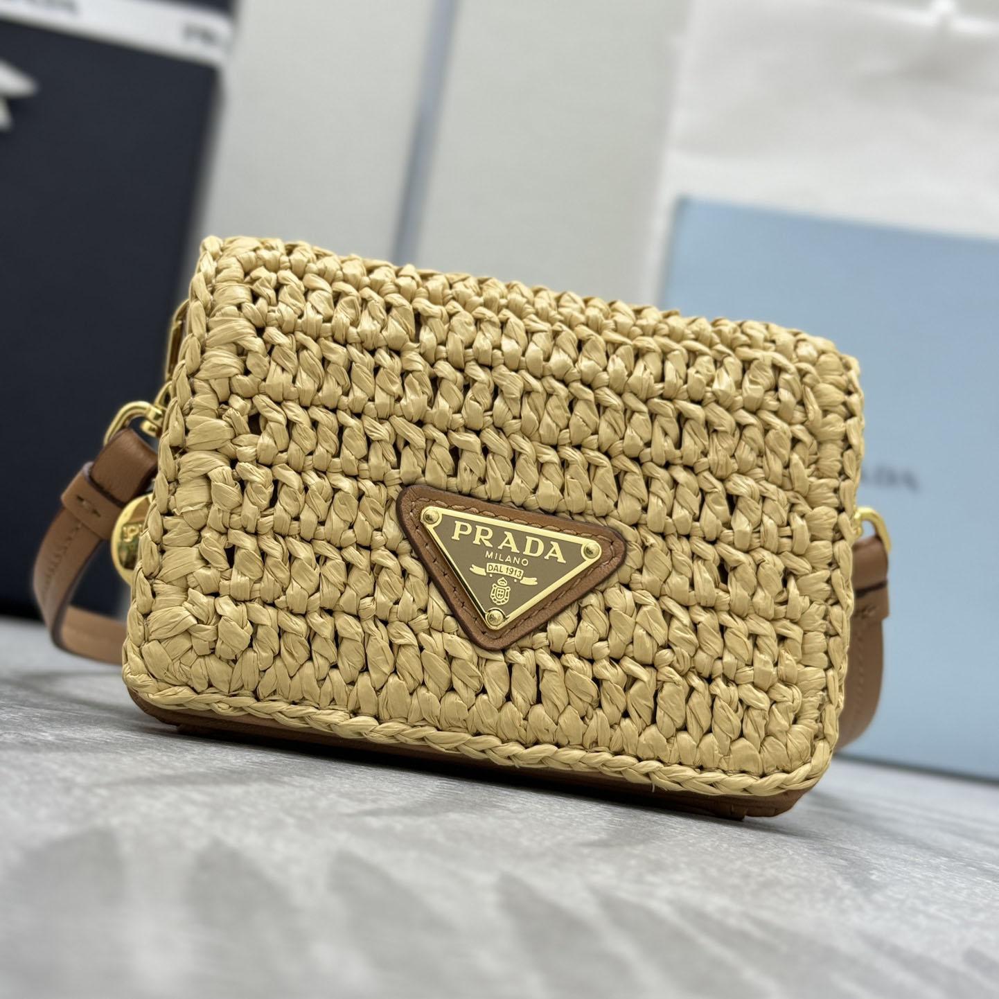 Prada Crochet Card Holder With Shoulder Strap - DopestKickz