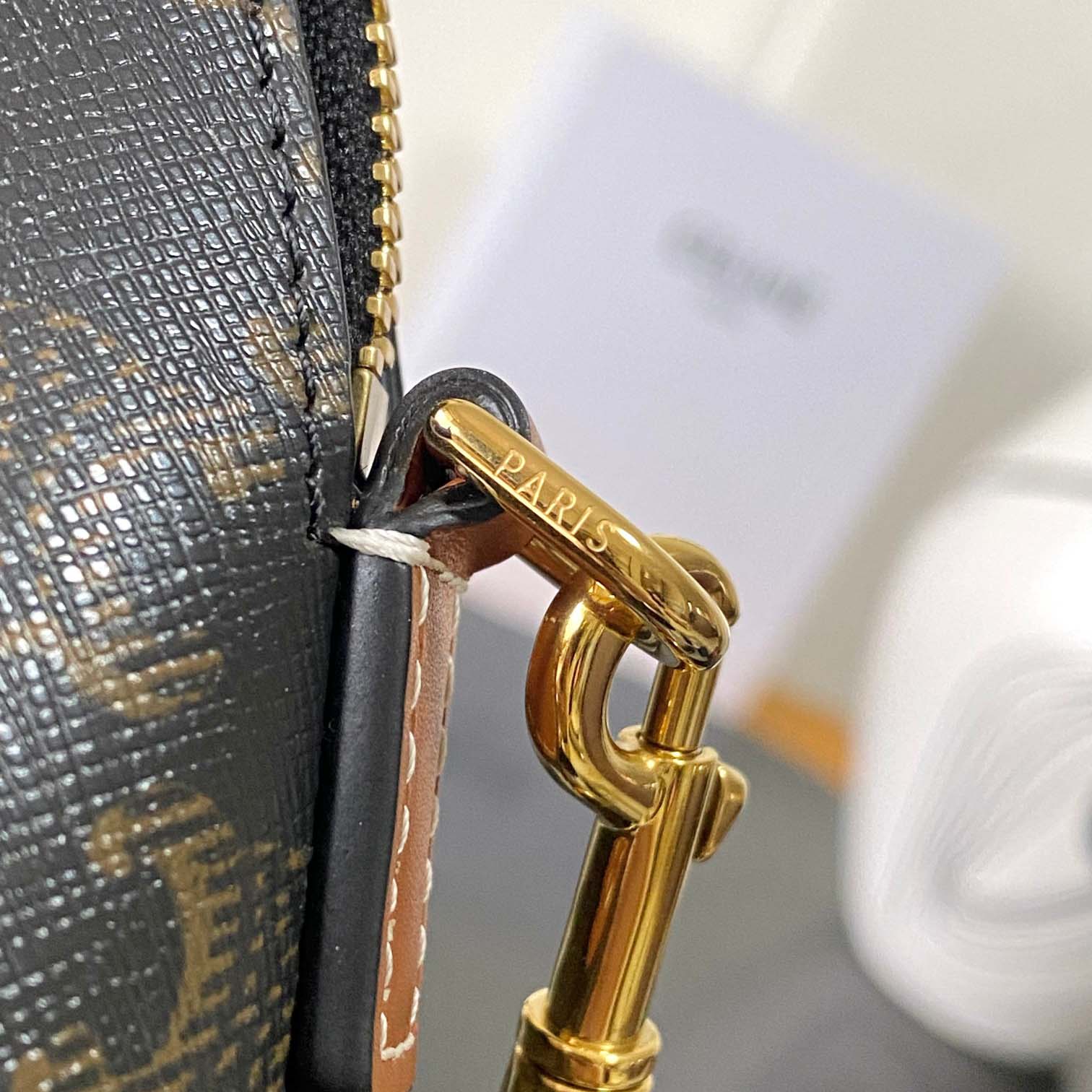 Celine Small Bowling In Triomphe Canvas And Calfskin  - DopestKickz