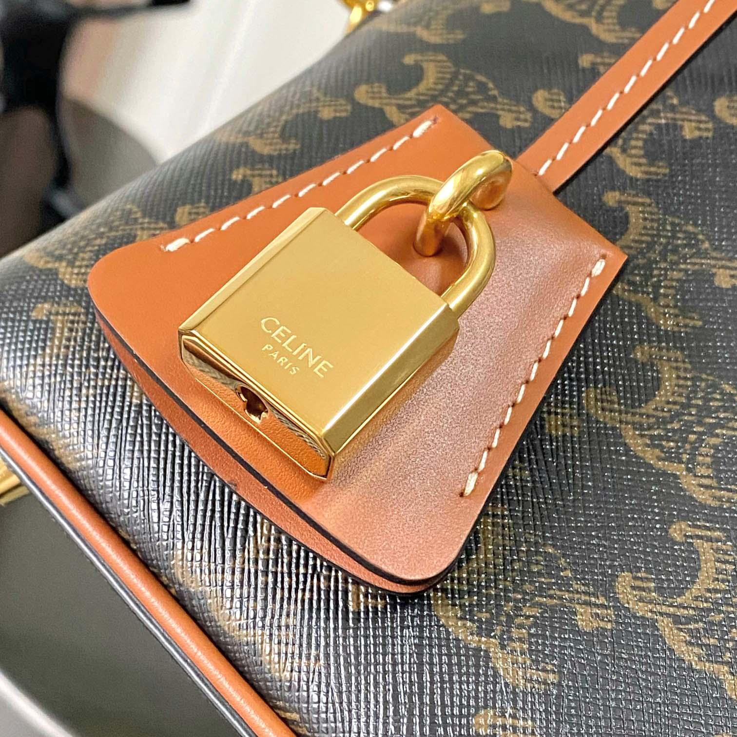 Celine Small Bowling In Triomphe Canvas And Calfskin  - DopestKickz