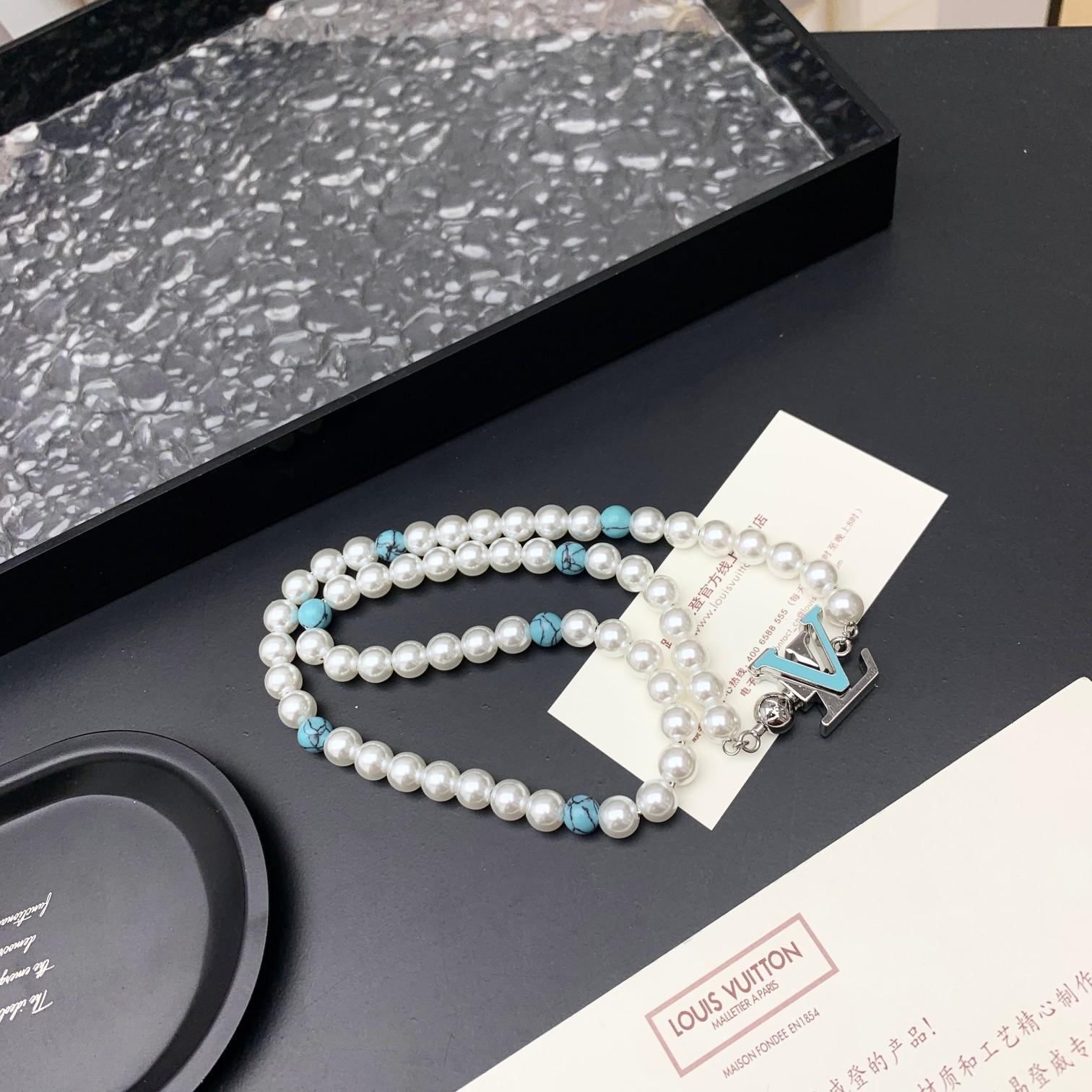 Louis Vuitton Turquoise Rodeo Necklace   M02058 - DopestKickz