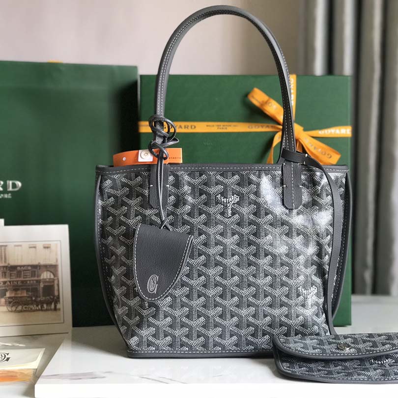 Goyard Goyardine Reversible Mini Anjou Grey （20*20*10cm） - DopestKickz