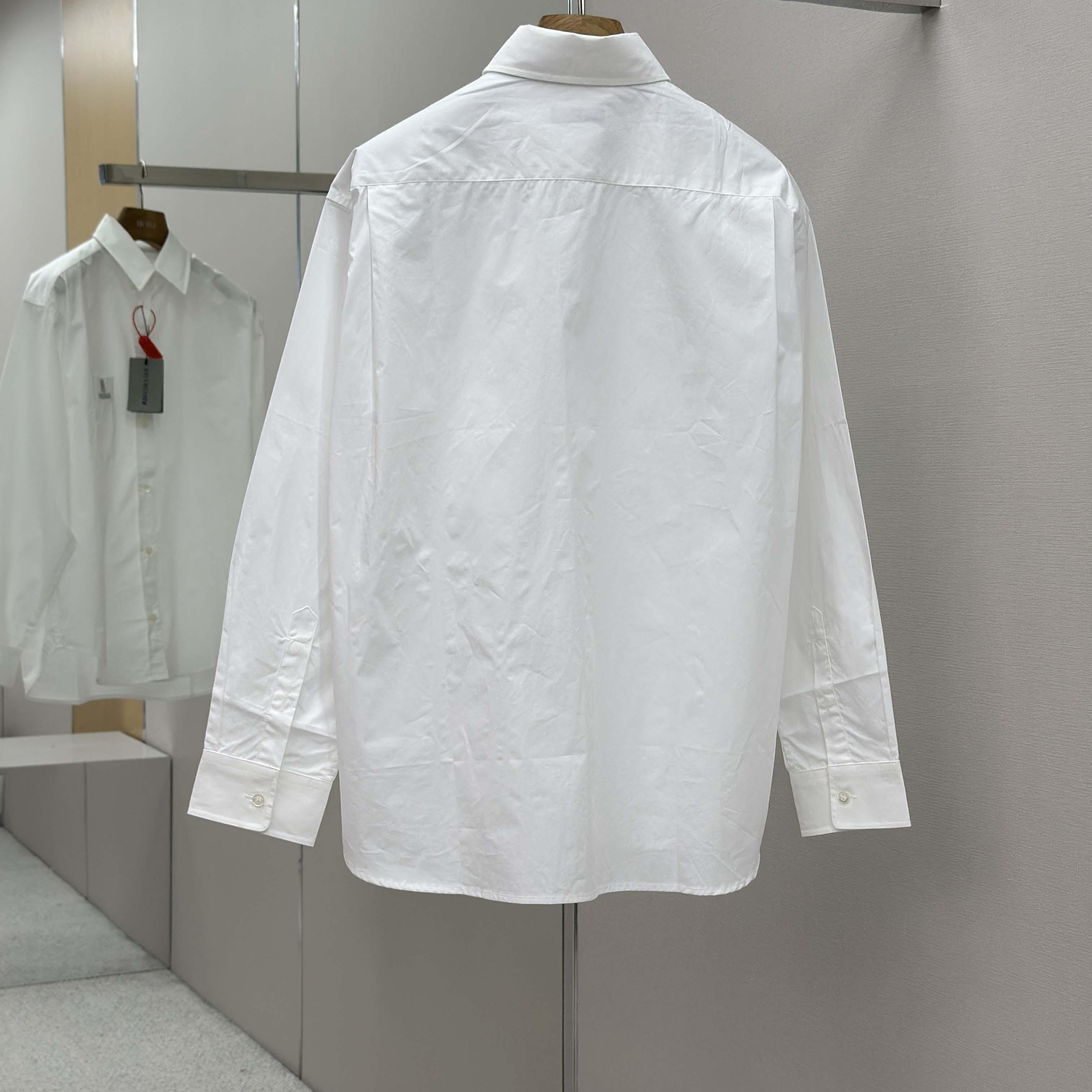 Balenciaga Large Fit Shirt In White Cotton Poplin - DopestKickz