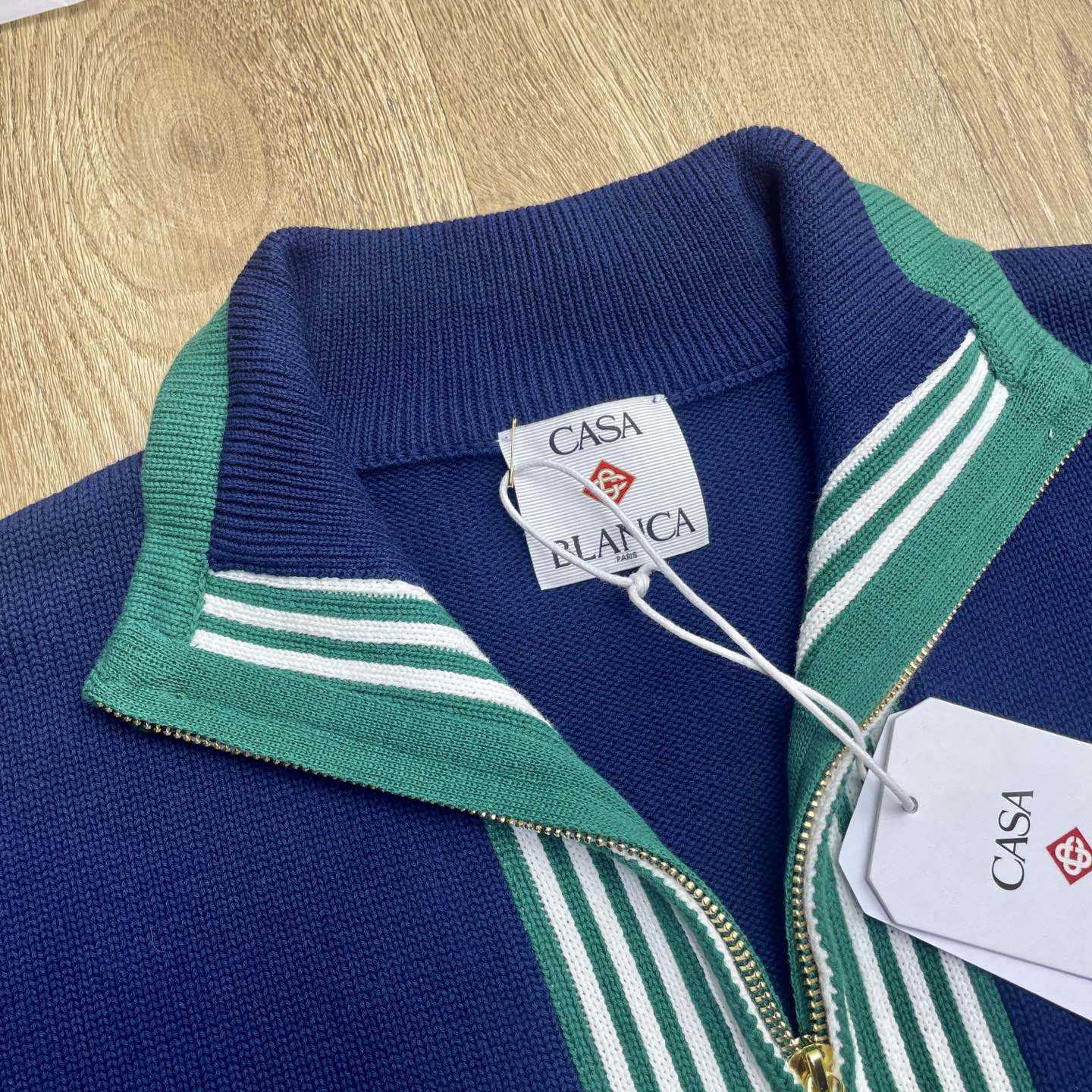 Casablanca Knit Tennis Track Jacket   D0095 - DopestKickz