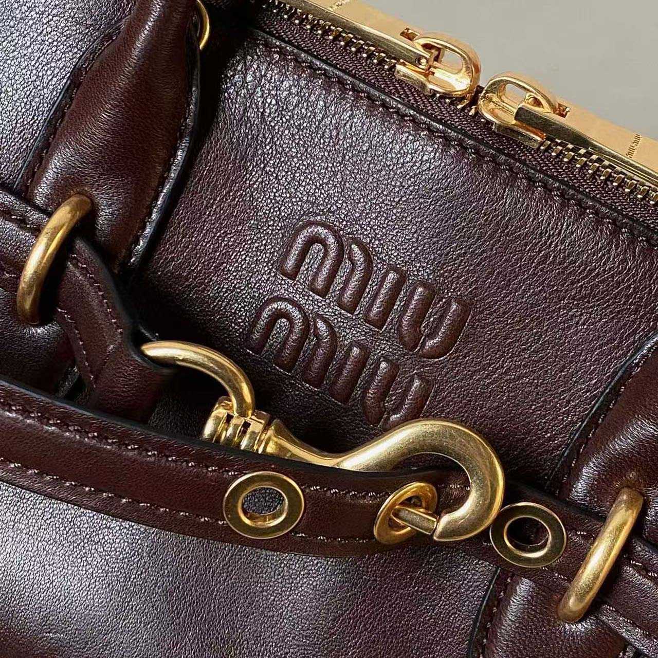 Miu Miu Aventure Leather Tote Bag   33cm - DopestKickz